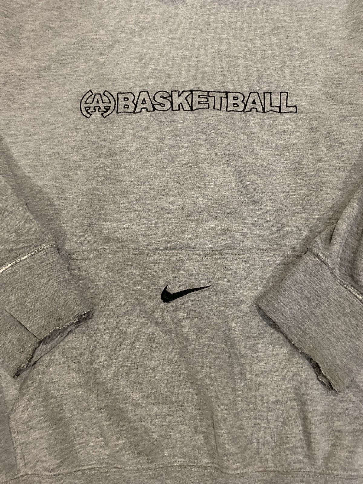 Nike × Vintage Vintage Y2K Middle Swoosh Basketball Hoodie Size US XL / EU 56 / 4 - 3 Thumbnail
