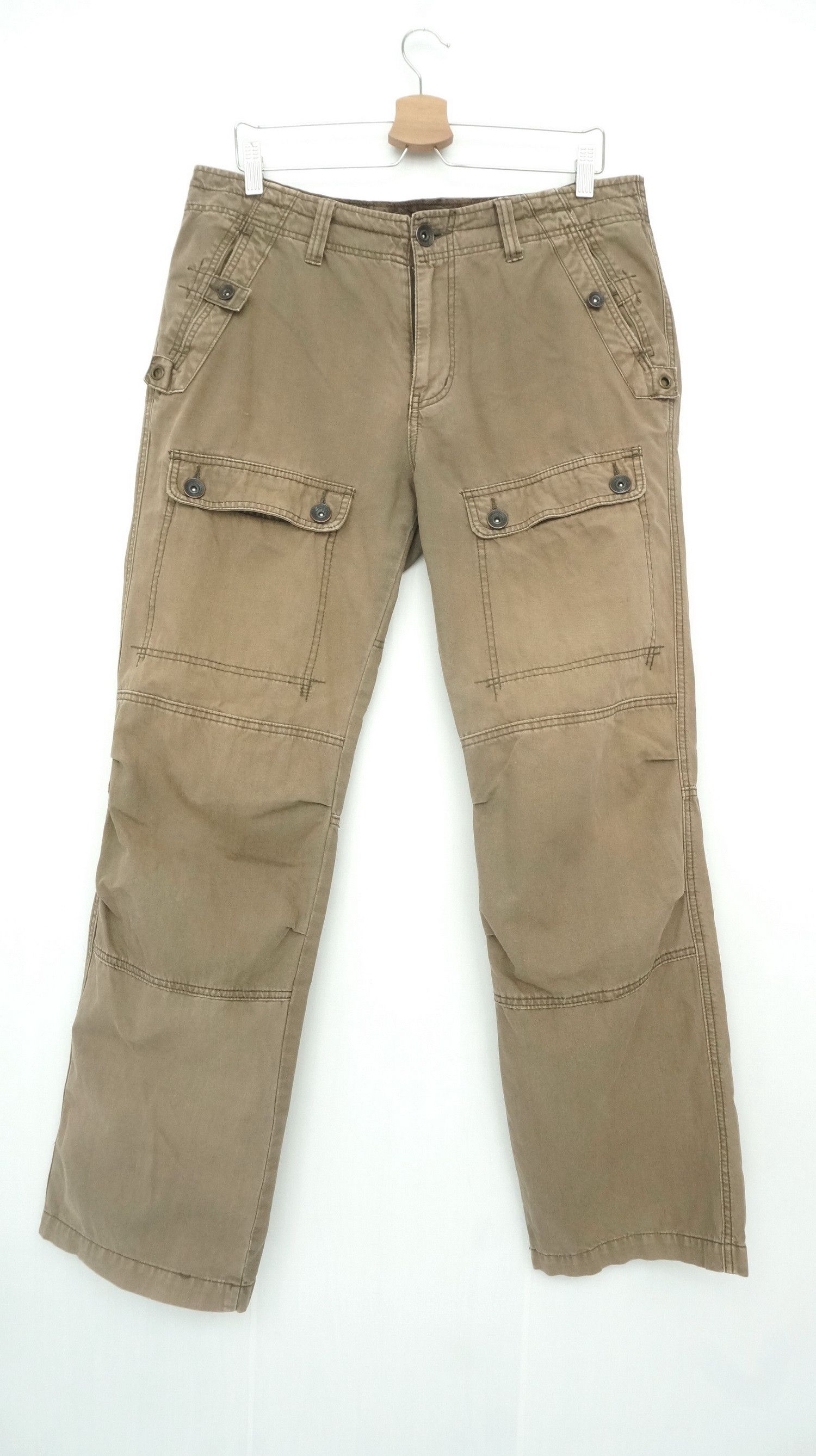 Japanese Brand Vtg! IKKA Japan Worn Out Faded Cargo Pants Size US 36 / EU 52 - 1 Thumbnail