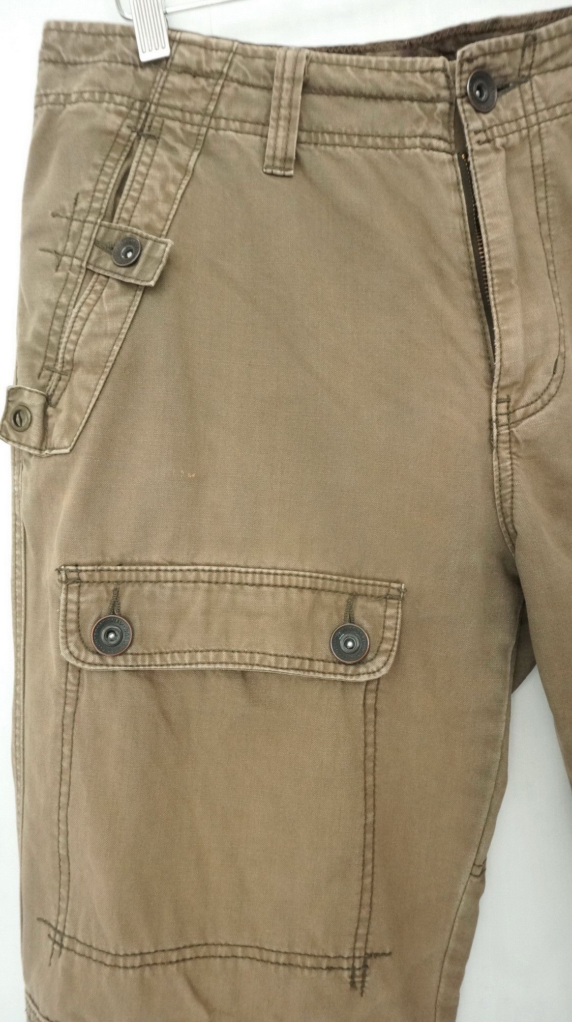 Japanese Brand Vtg! IKKA Japan Worn Out Faded Cargo Pants Size US 36 / EU 52 - 2 Thumbnail