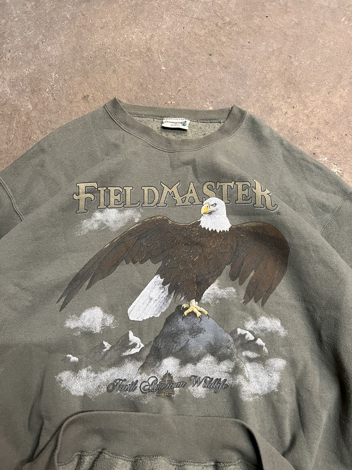 Vintage Vintage 90's Made in USA FieldMaster Eagle Crewneck Size US XL / EU 56 / 4 - 3 Thumbnail