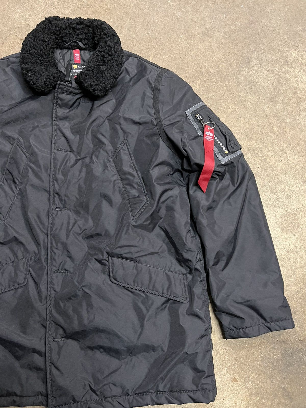 Alpha Industries × Vintage Vintage Alpha Industries B-15 Fur Parka Jacket Size US XL / EU 56 / 4 - 2 Thumbnail