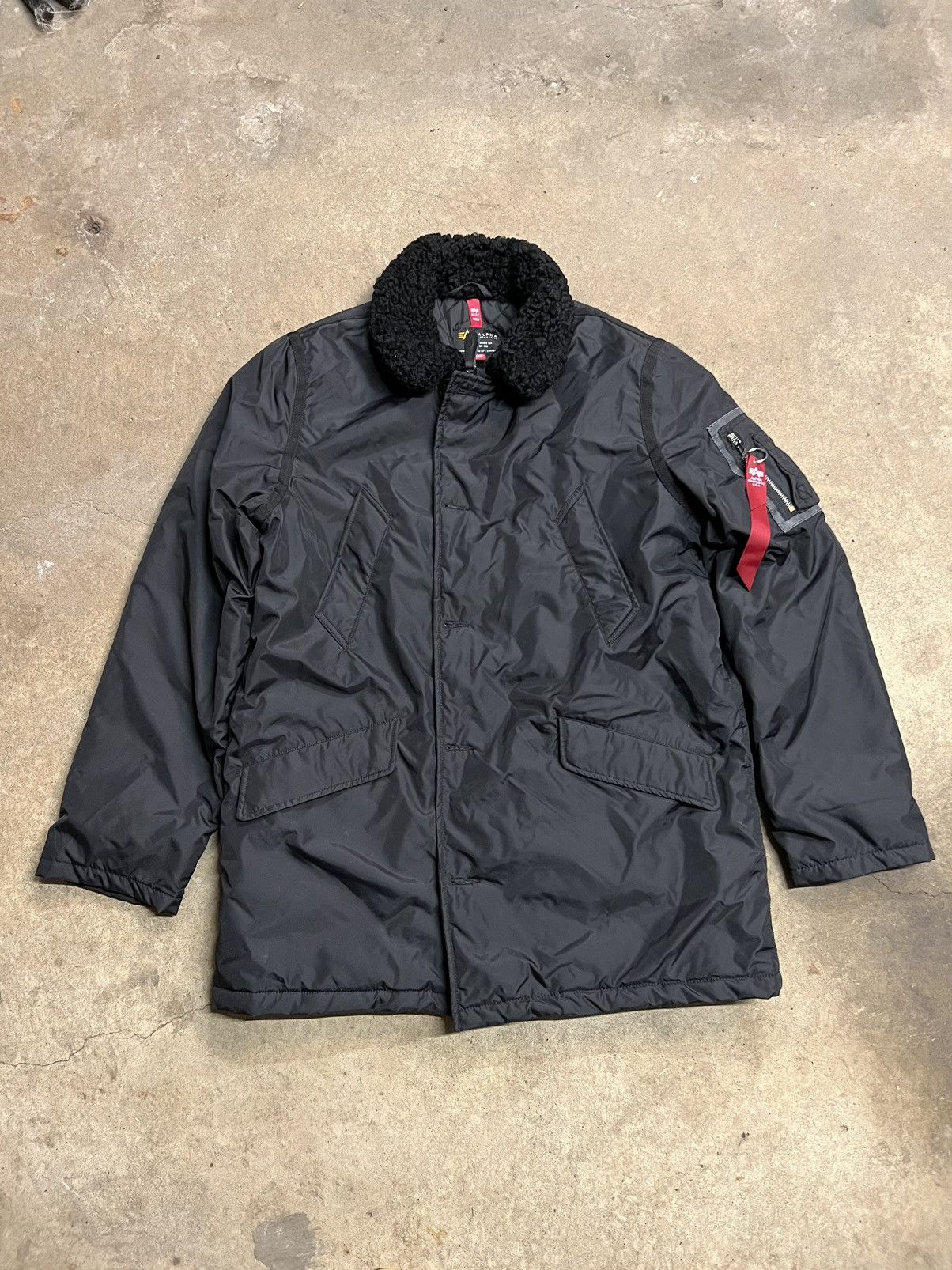 Alpha Industries × Vintage Vintage Alpha Industries B-15 Fur Parka Jacket Size US XL / EU 56 / 4 - 1 Thumbnail