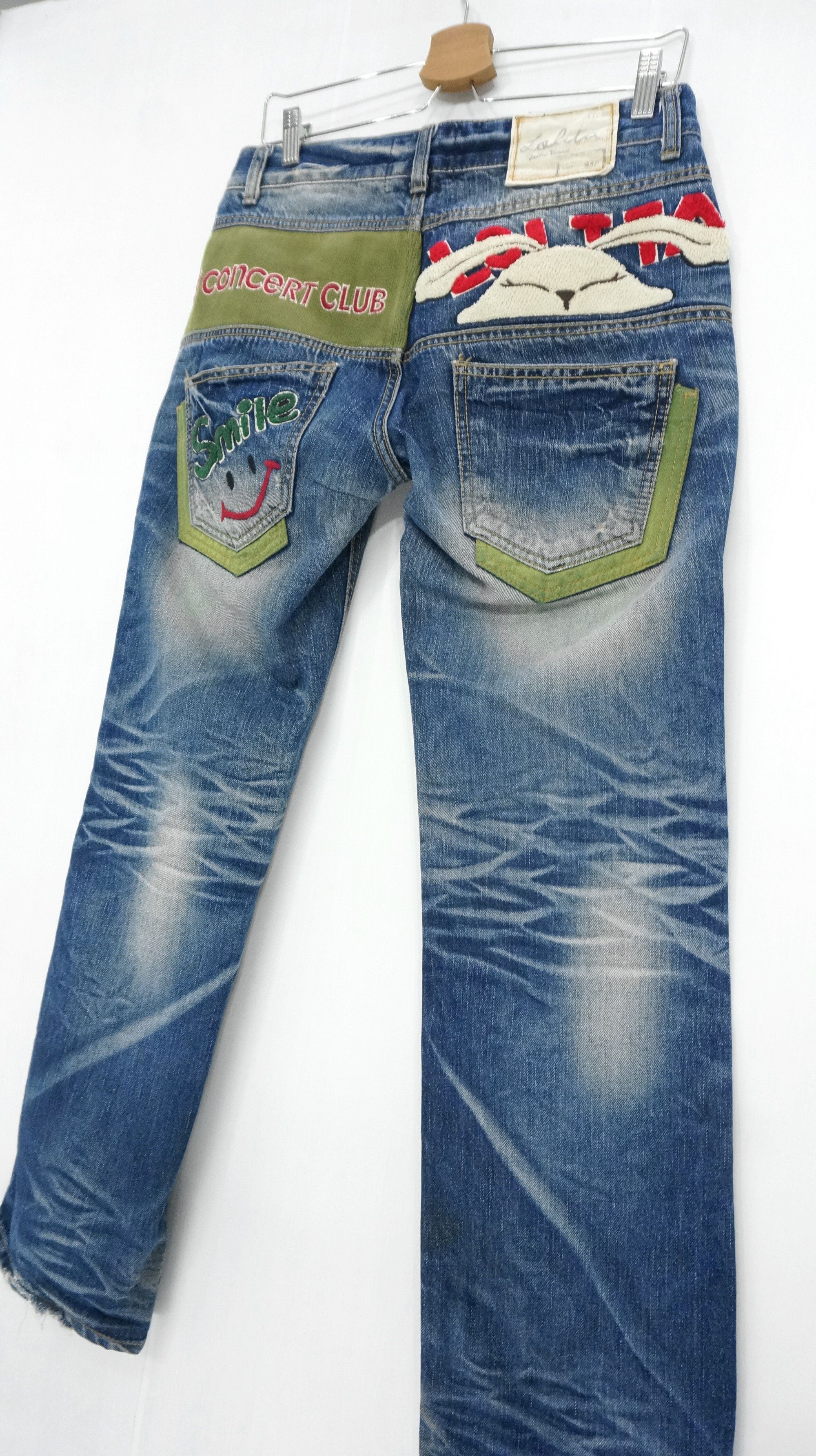Japanese Brand RARE 🔥 YOSHITOMO NARA LOLITA Bunny Vintage Jeans Size US 29 - 9 Thumbnail