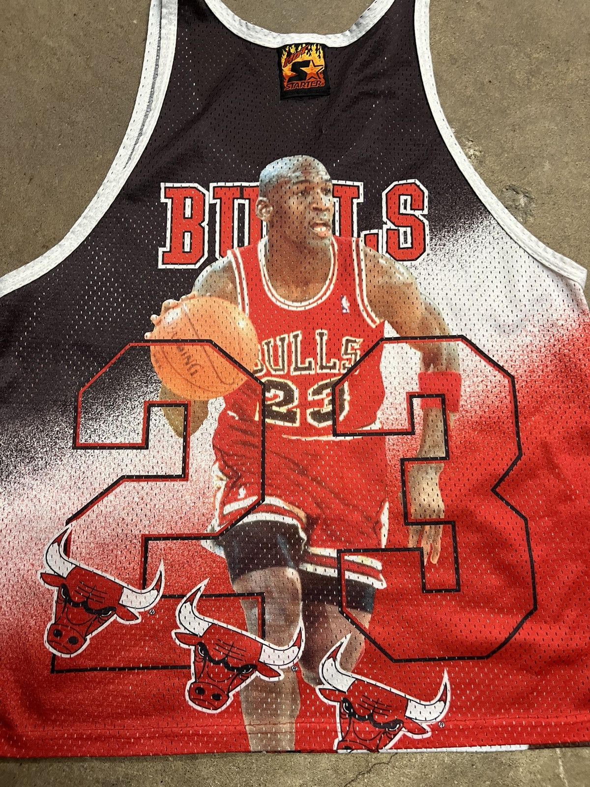 Starter × Vintage Vintage 90's Starter Michael Jordan All Over Print Size US L / EU 52-54 / 3 - 6 Thumbnail