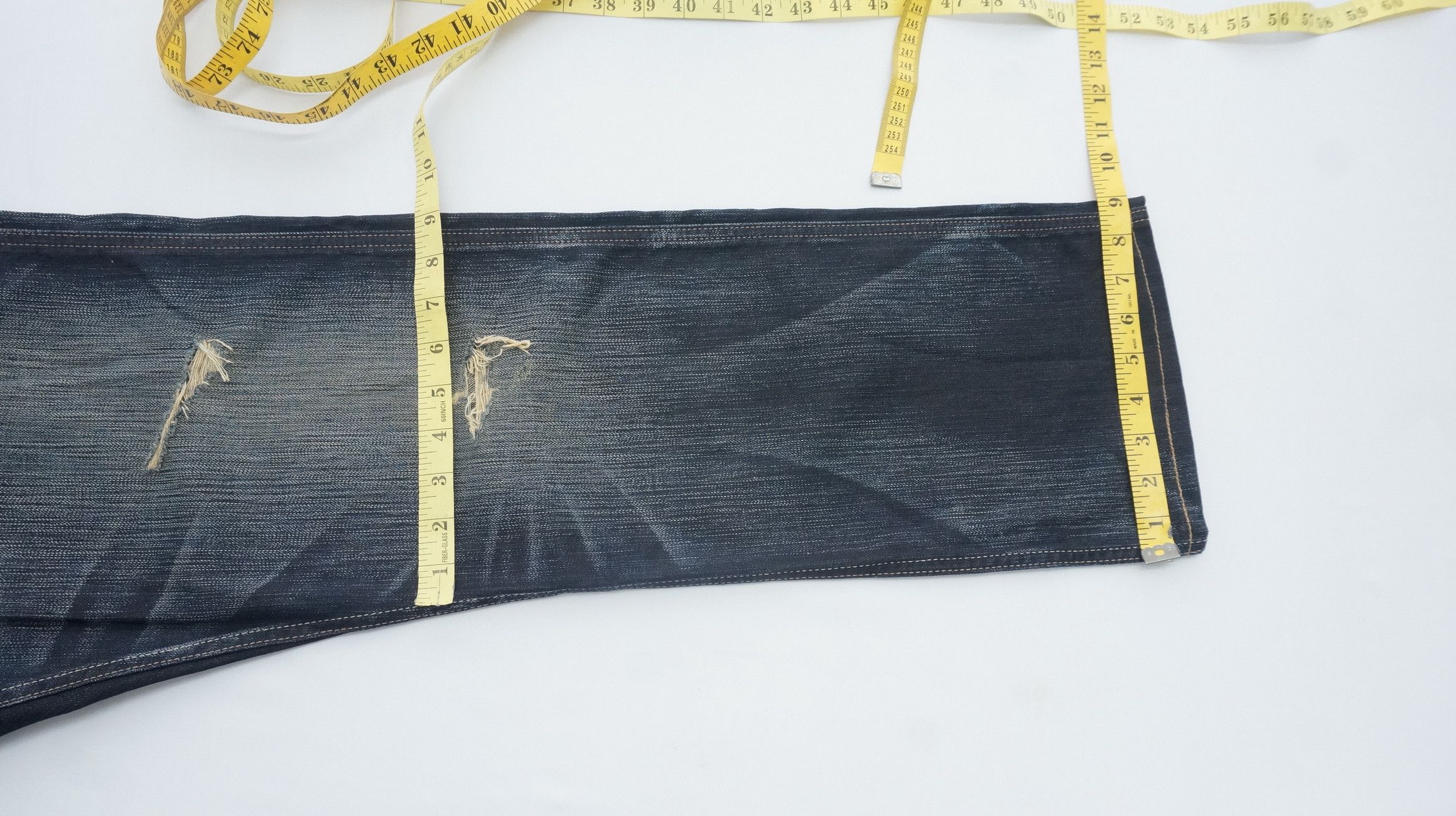 Japanese Brand BACK NUMBER Cinch Back Distressed Jeans Size US 34 / EU 50 - 17 Thumbnail