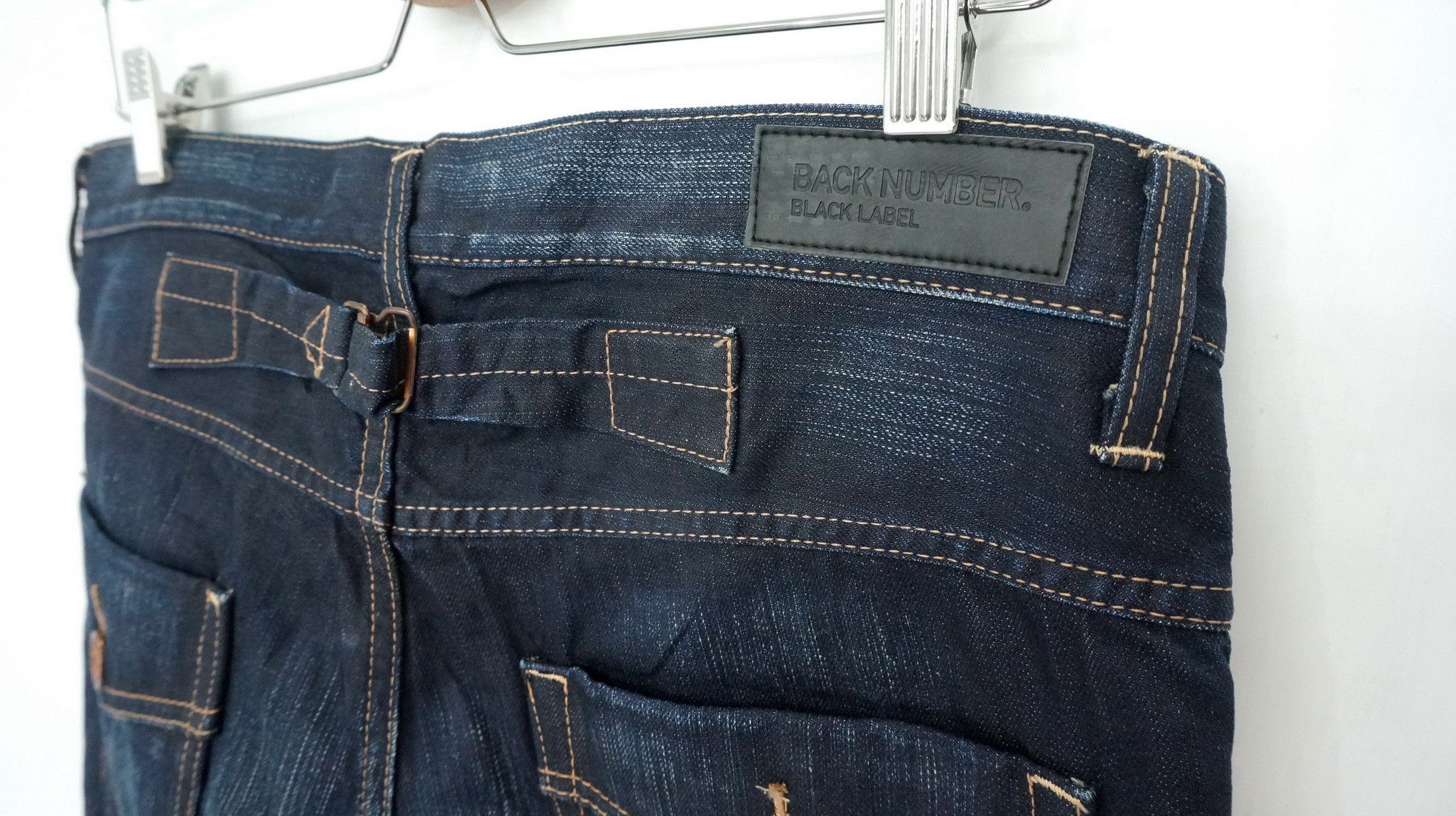 Japanese Brand BACK NUMBER Cinch Back Distressed Jeans Size US 34 / EU 50 - 11 Thumbnail