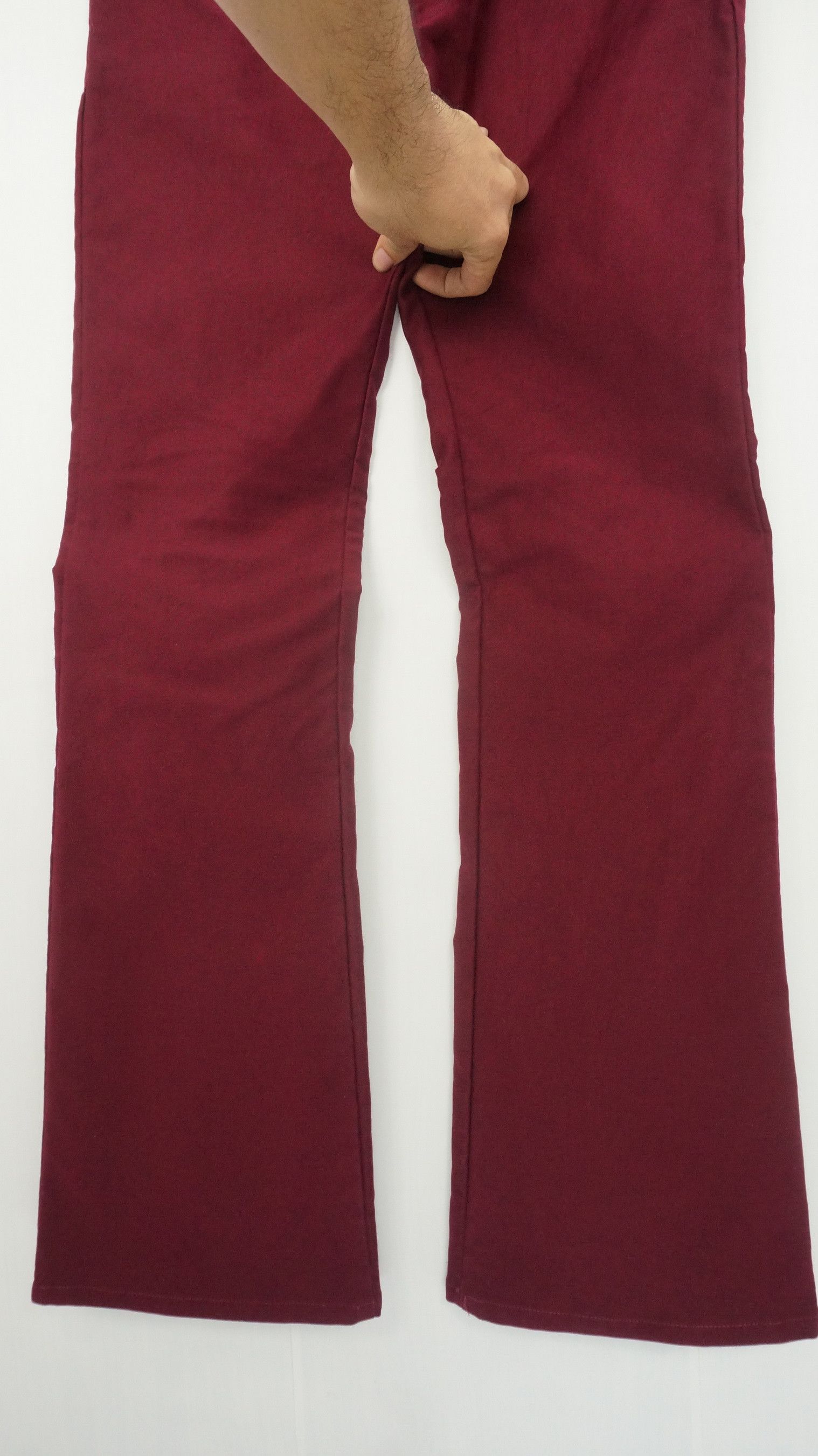 Japanese Brand HolyFlare 💥 DIFFERENCE EDGE RUPERT Burgundy Hourglass Pants Size US 29 - 7 Thumbnail