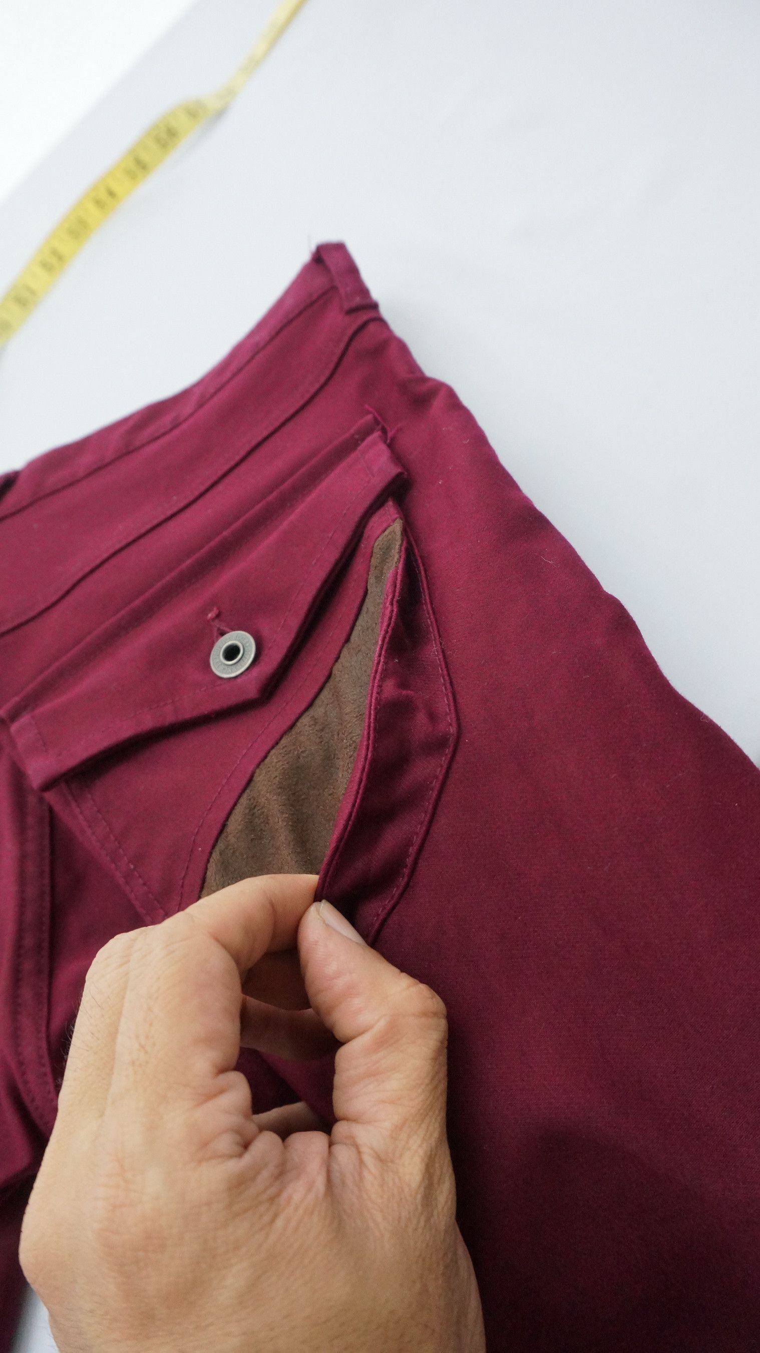 Japanese Brand HolyFlare 💥 DIFFERENCE EDGE RUPERT Burgundy Hourglass Pants Size US 29 - 16 Thumbnail
