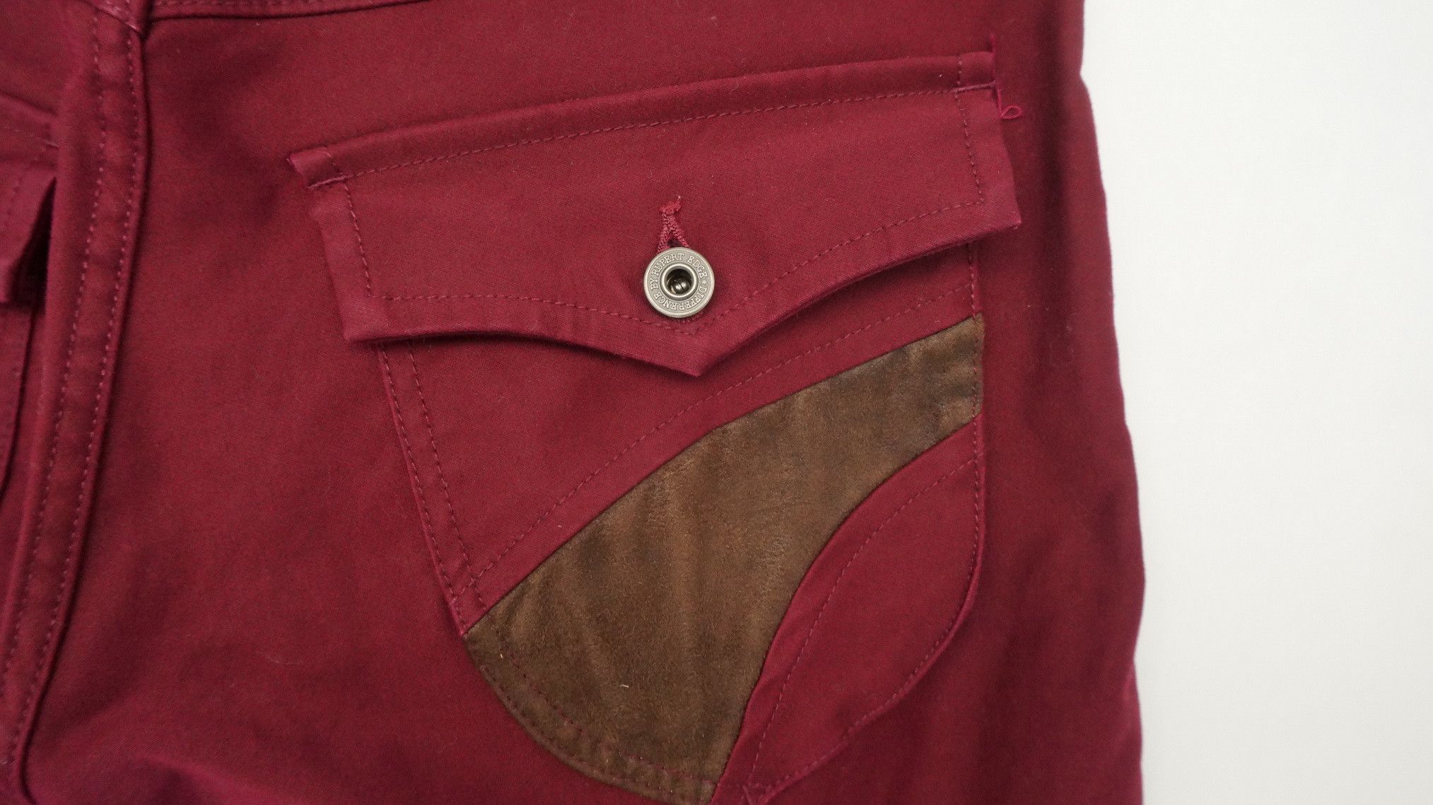 Japanese Brand HolyFlare 💥 DIFFERENCE EDGE RUPERT Burgundy Hourglass Pants Size US 29 - 10 Thumbnail