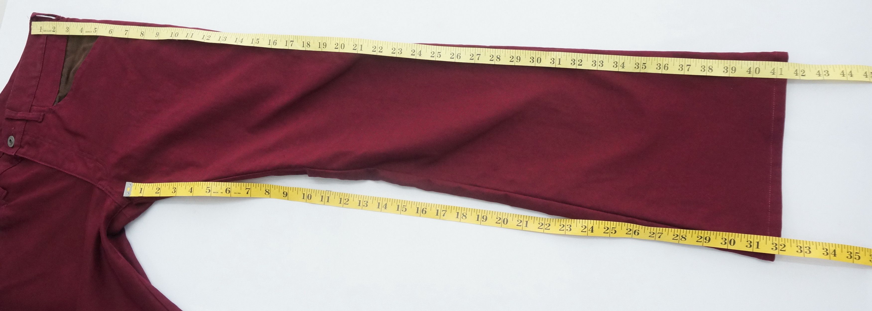 Japanese Brand HolyFlare 💥 DIFFERENCE EDGE RUPERT Burgundy Hourglass Pants Size US 29 - 13 Thumbnail