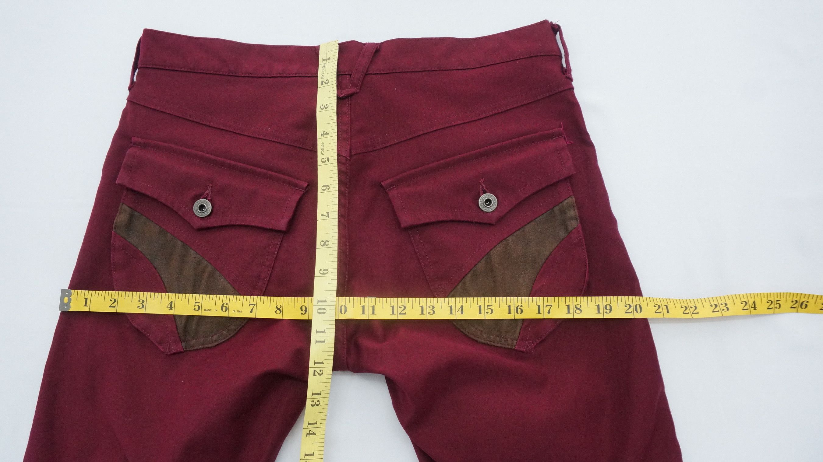 Japanese Brand HolyFlare 💥 DIFFERENCE EDGE RUPERT Burgundy Hourglass Pants Size US 29 - 15 Thumbnail