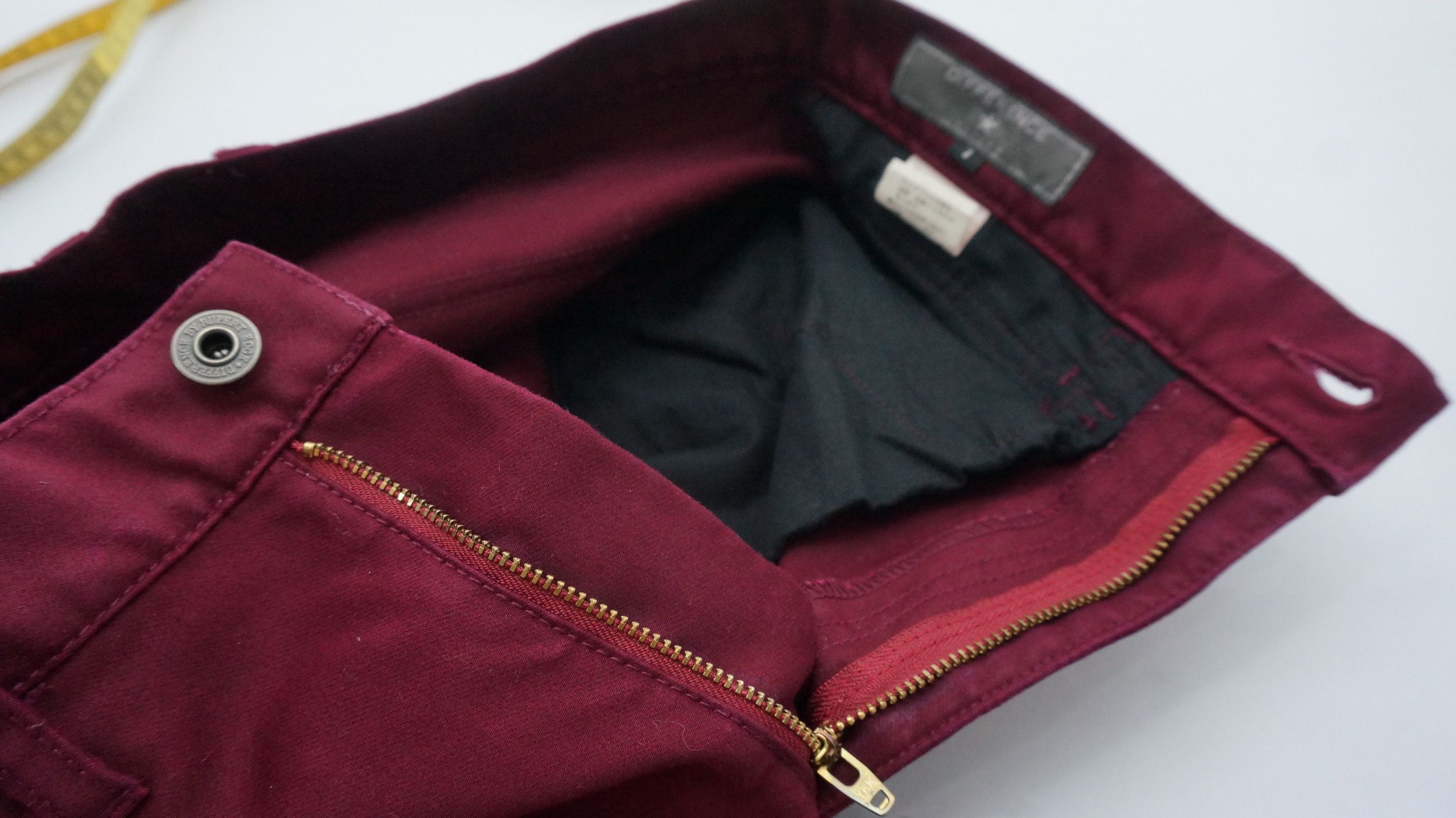 Japanese Brand HolyFlare 💥 DIFFERENCE EDGE RUPERT Burgundy Hourglass Pants Size US 29 - 17 Thumbnail