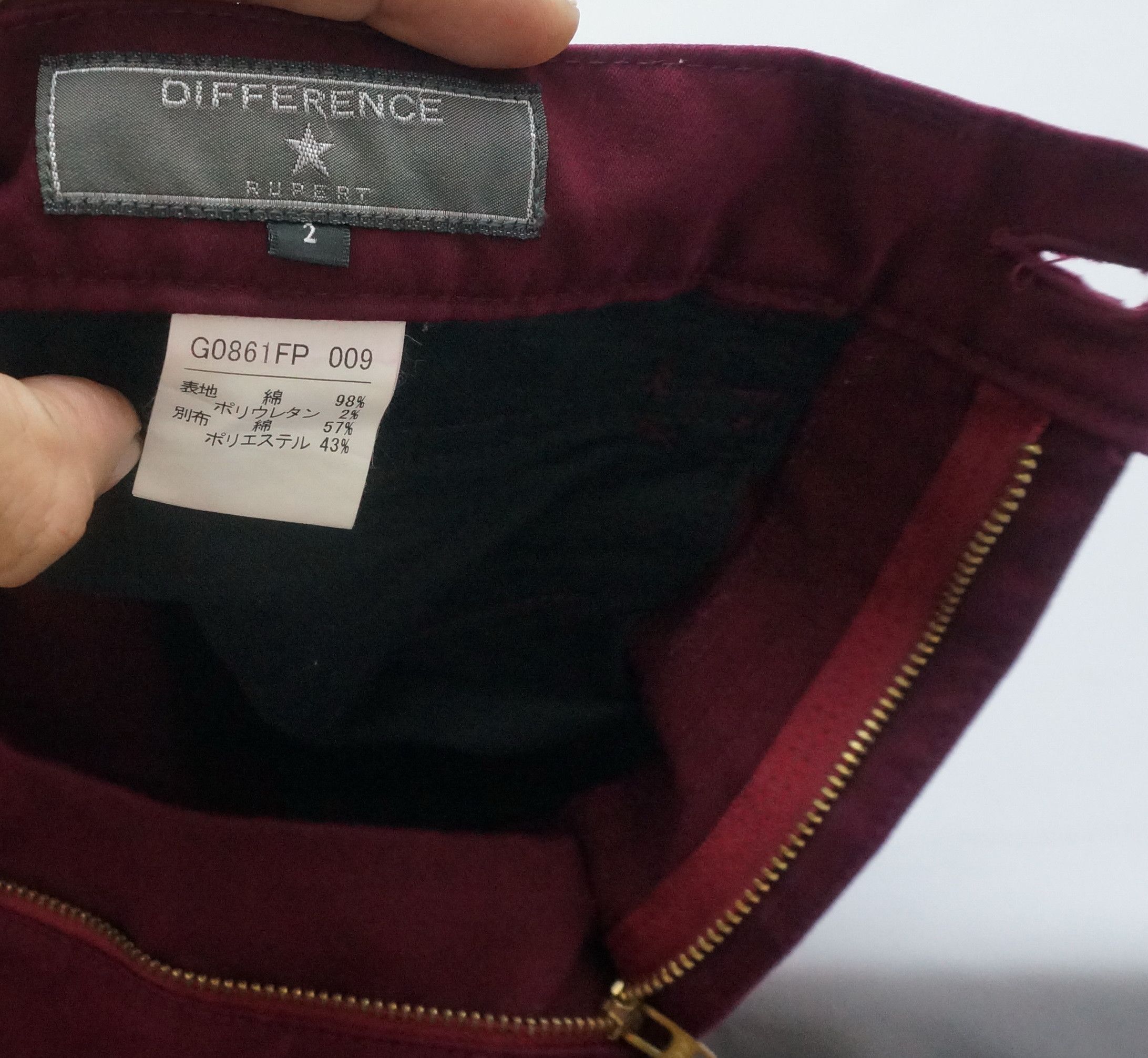 Japanese Brand HolyFlare 💥 DIFFERENCE EDGE RUPERT Burgundy Hourglass Pants Size US 29 - 4 Thumbnail