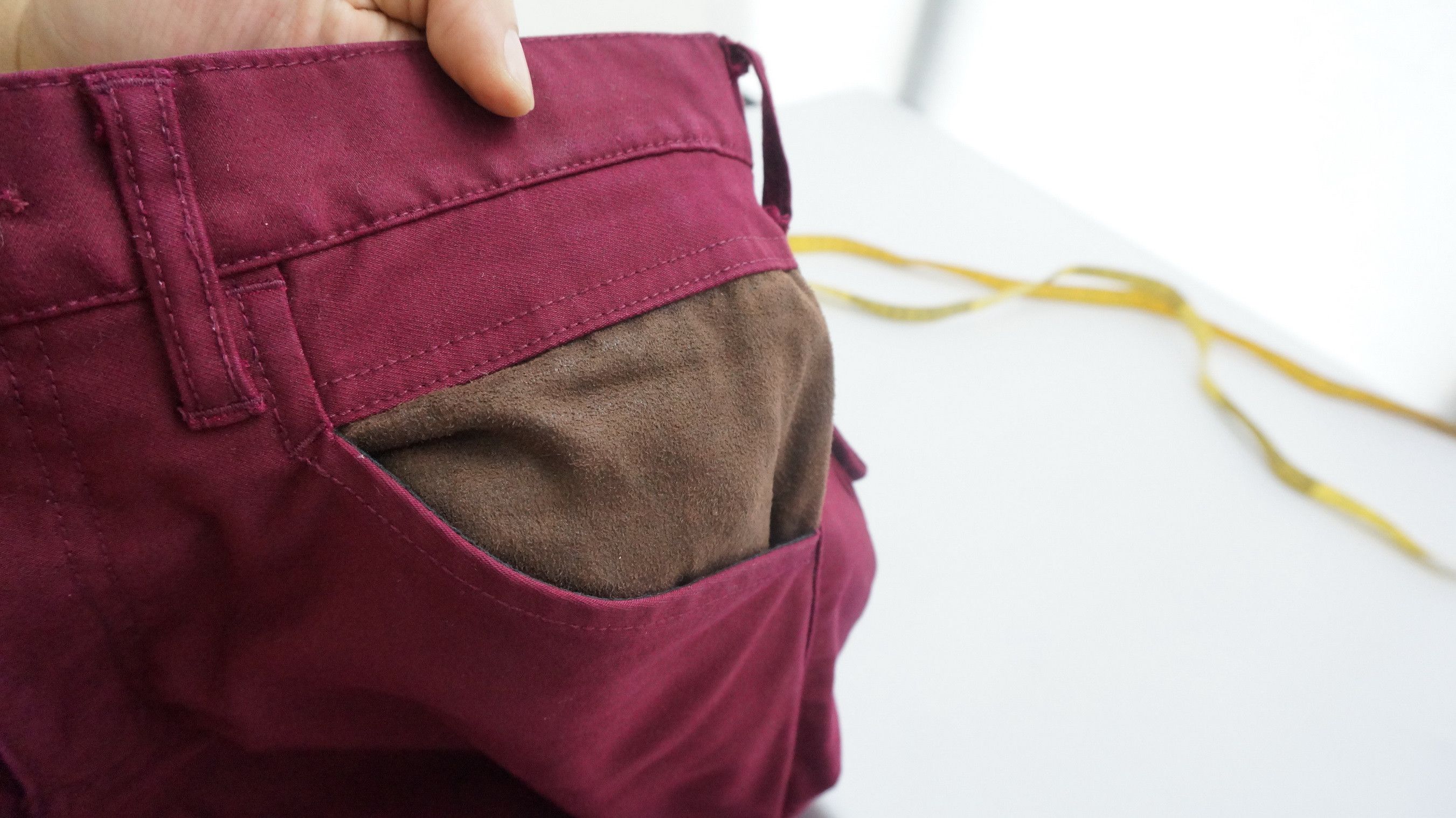 Japanese Brand HolyFlare 💥 DIFFERENCE EDGE RUPERT Burgundy Hourglass Pants Size US 29 - 20 Thumbnail