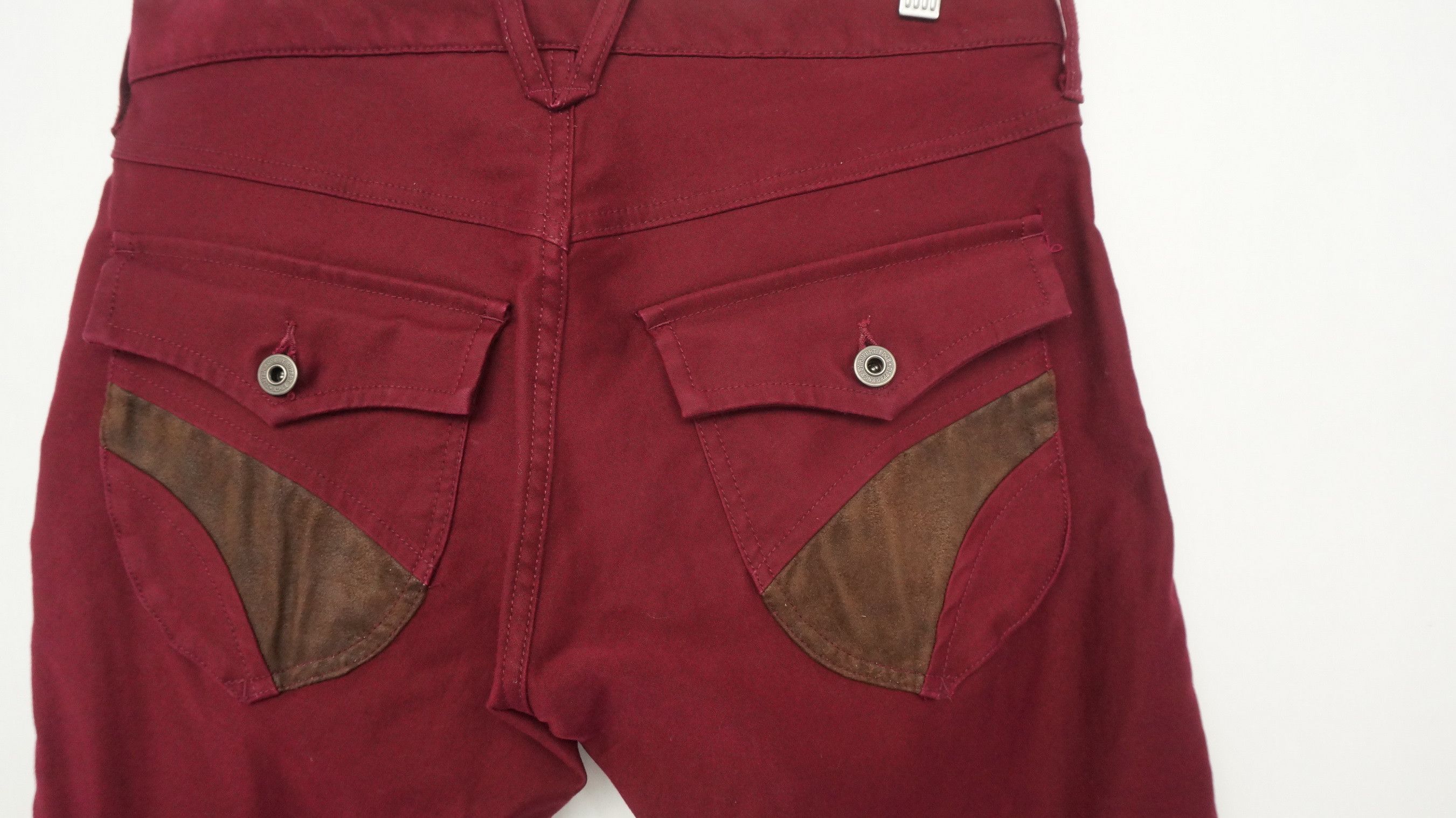 Japanese Brand HolyFlare 💥 DIFFERENCE EDGE RUPERT Burgundy Hourglass Pants Size US 29 - 9 Thumbnail