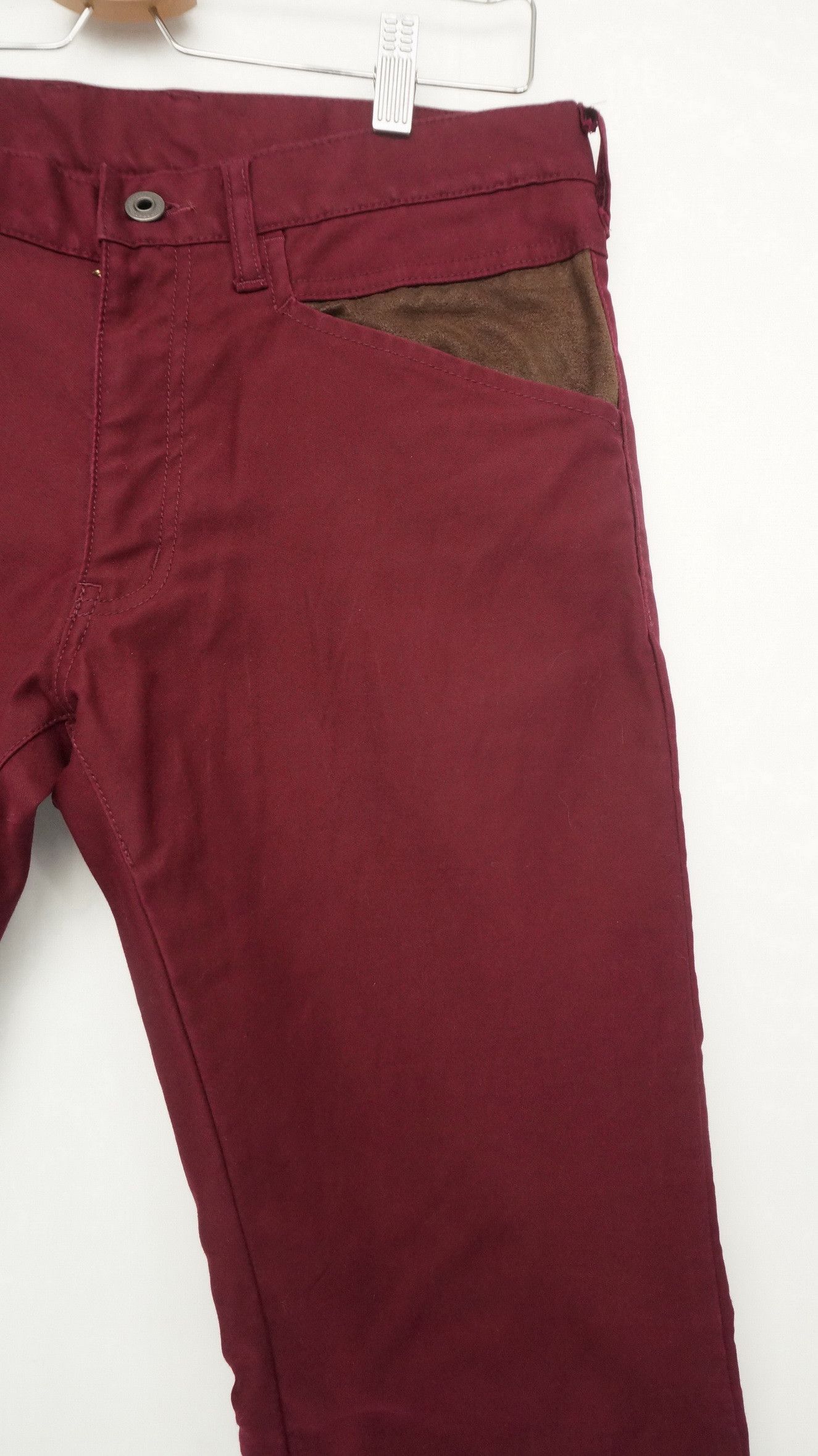 Japanese Brand HolyFlare 💥 DIFFERENCE EDGE RUPERT Burgundy Hourglass Pants Size US 29 - 6 Thumbnail