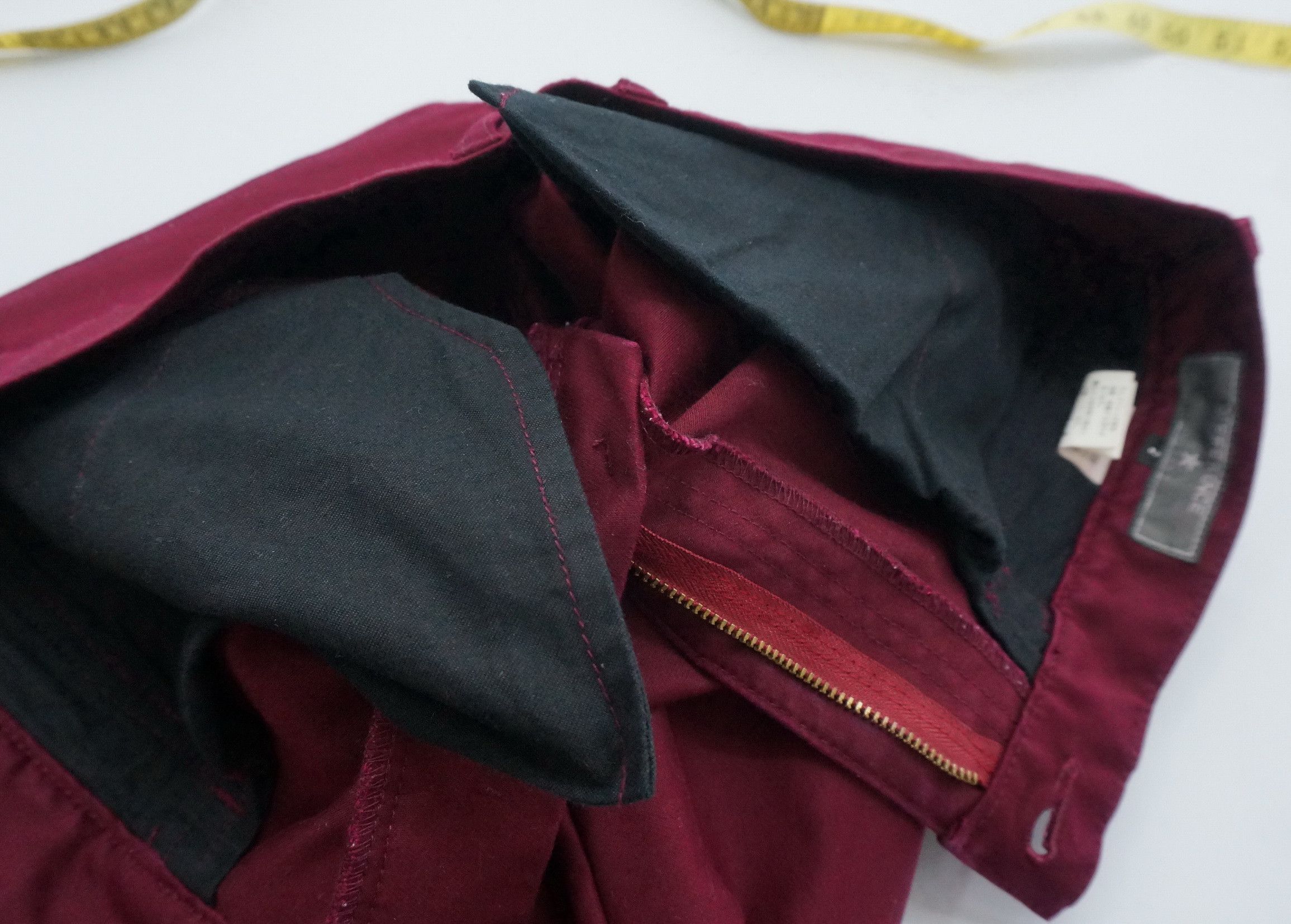 Japanese Brand HolyFlare 💥 DIFFERENCE EDGE RUPERT Burgundy Hourglass Pants Size US 29 - 19 Thumbnail