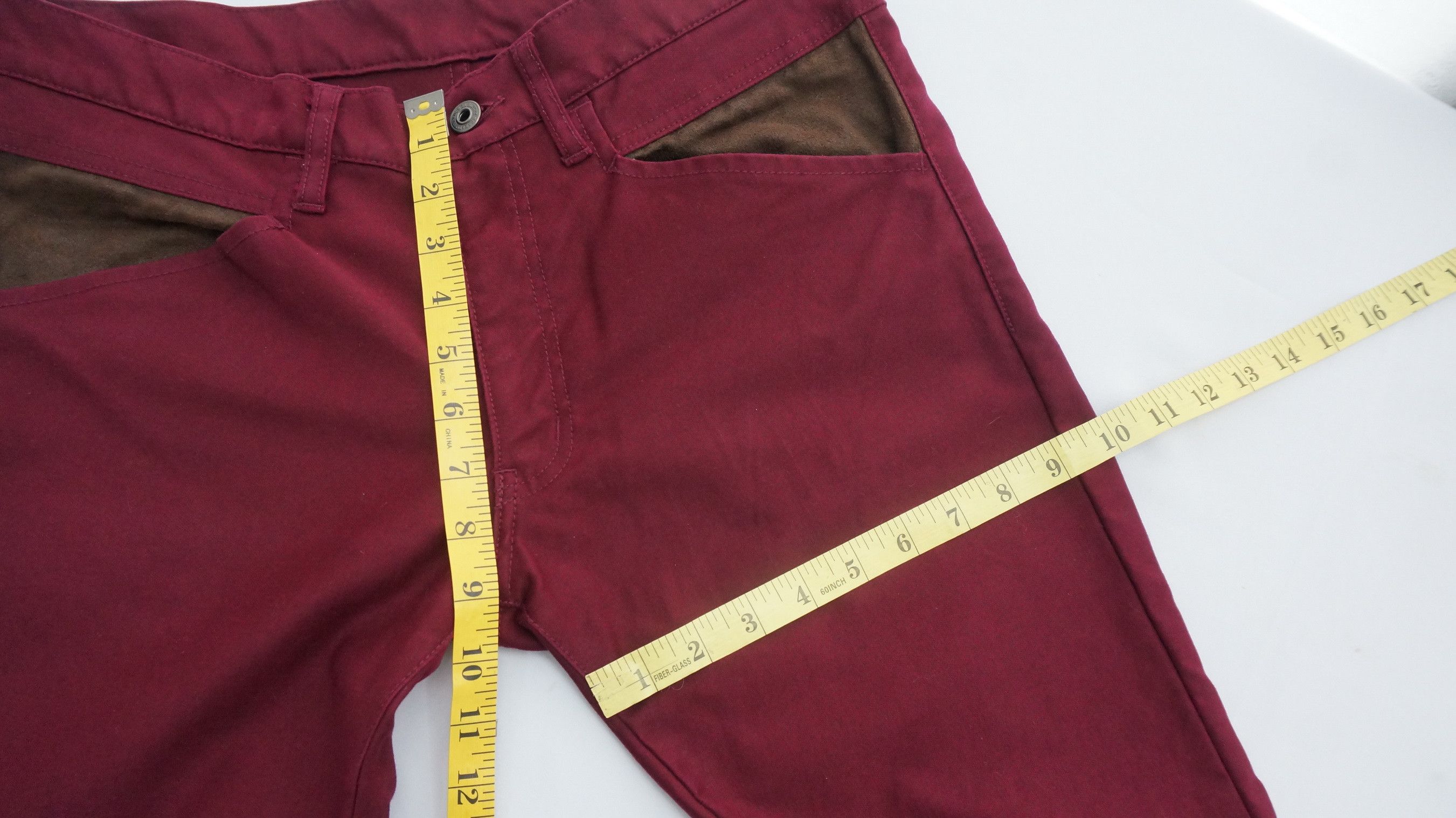 Japanese Brand HolyFlare 💥 DIFFERENCE EDGE RUPERT Burgundy Hourglass Pants Size US 29 - 12 Thumbnail