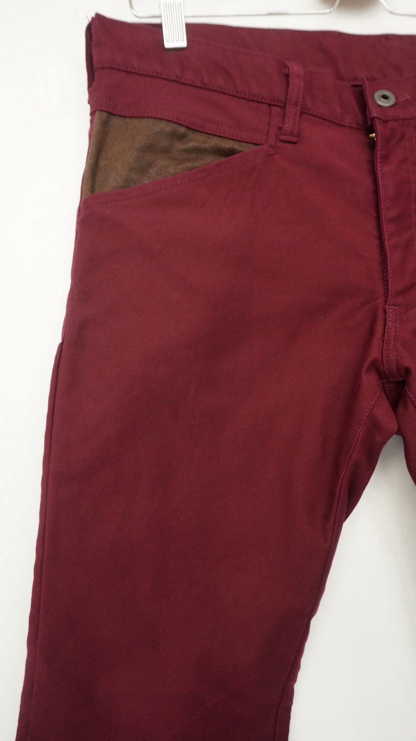 Japanese Brand HolyFlare 💥 DIFFERENCE EDGE RUPERT Burgundy Hourglass Pants Size US 29 - 5 Thumbnail