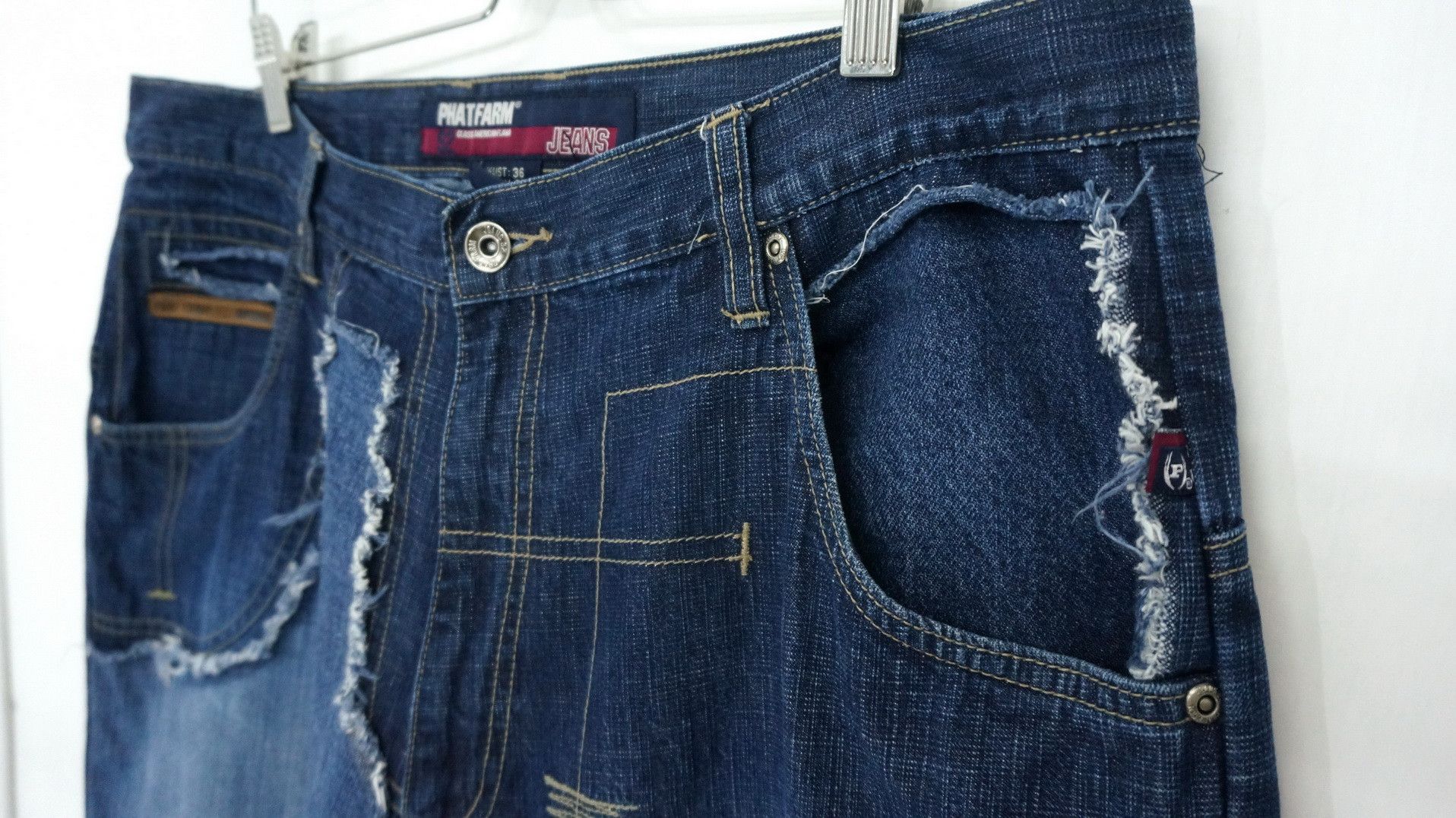Phat Farm Dope 🔥 PHAT FARM 🔥 Baggy Patchwork Jeans Size US 36 / EU 52 - 9 Thumbnail