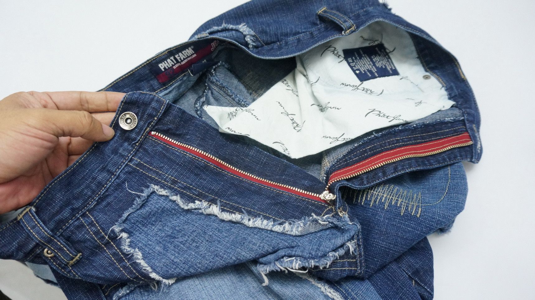 Phat Farm Dope 🔥 PHAT FARM 🔥 Baggy Patchwork Jeans Size US 36 / EU 52 - 21 Thumbnail
