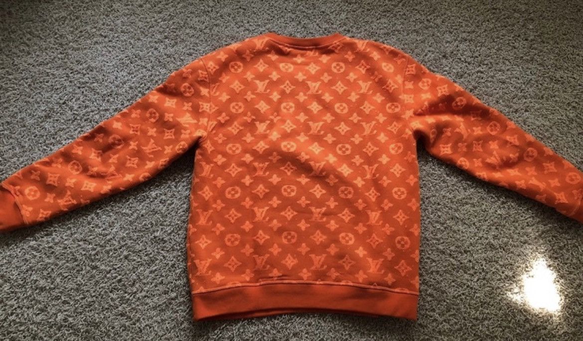 Louis Vuitton Louis Vuitton Virgil Abloh Orange Sweatshirt Size US L / EU 52-54 / 3 - 3 Thumbnail