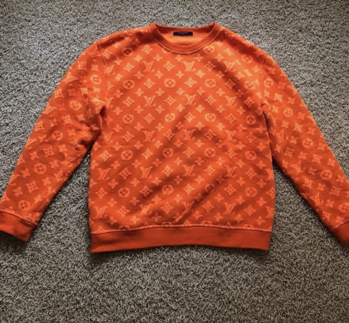 Louis Vuitton Louis Vuitton Virgil Abloh Orange Sweatshirt Size US L / EU 52-54 / 3 - 1 Thumbnail