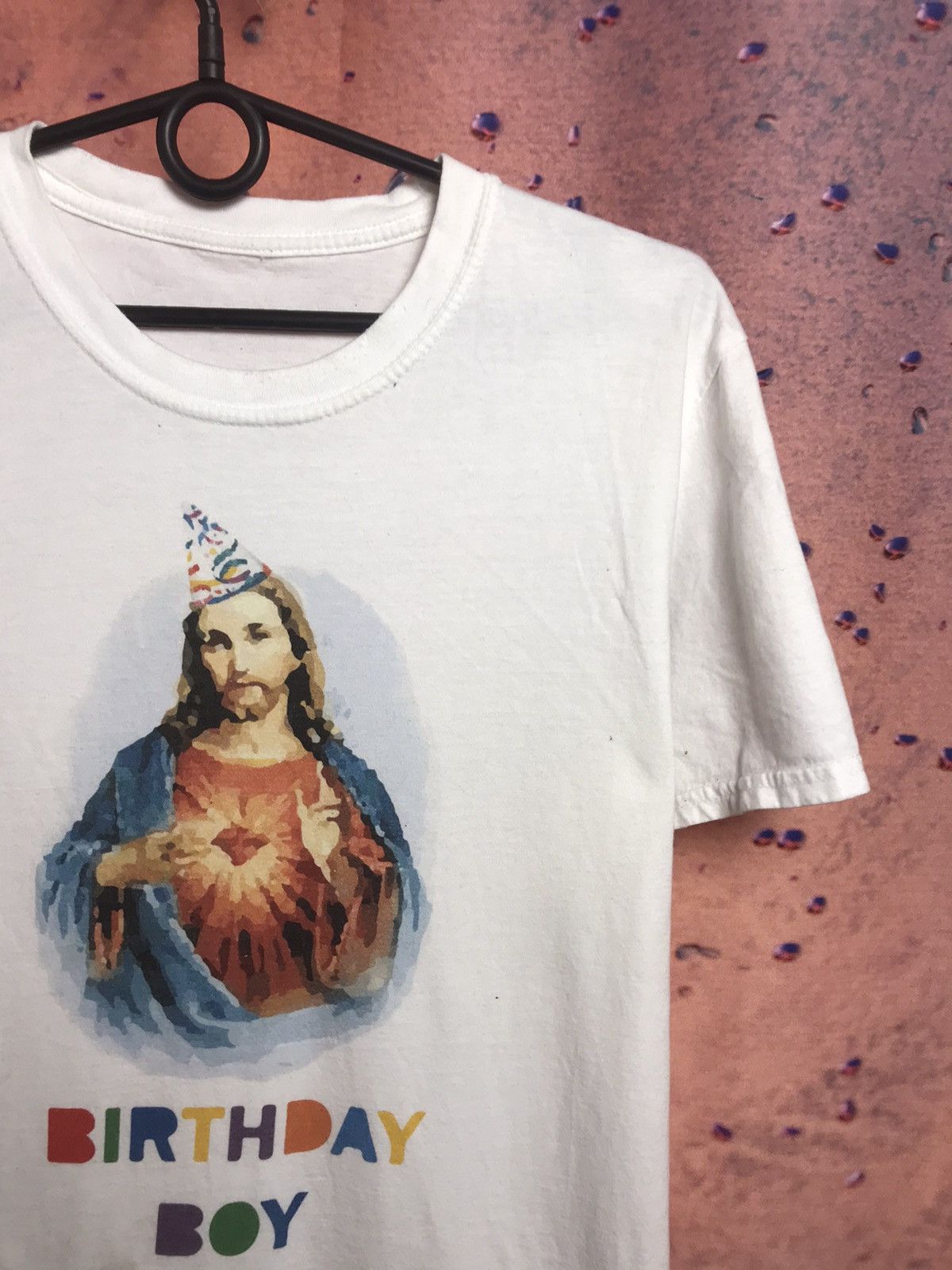 Vintage Vintage Jesus birthday boy streetwear tee Size US S / EU 44-46 / 1 - 1 Thumbnail