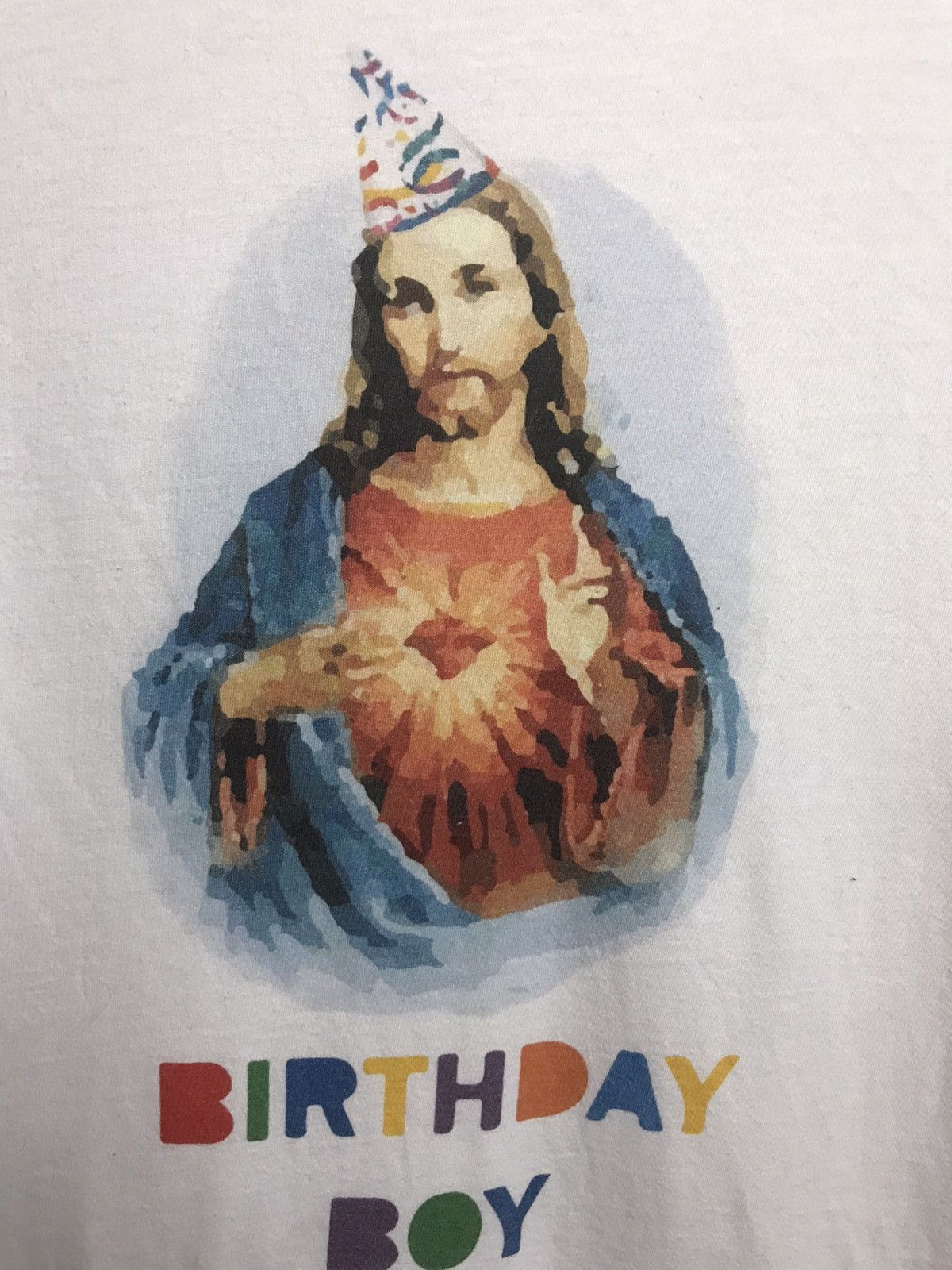 Vintage Vintage Jesus birthday boy streetwear tee Size US S / EU 44-46 / 1 - 3 Thumbnail