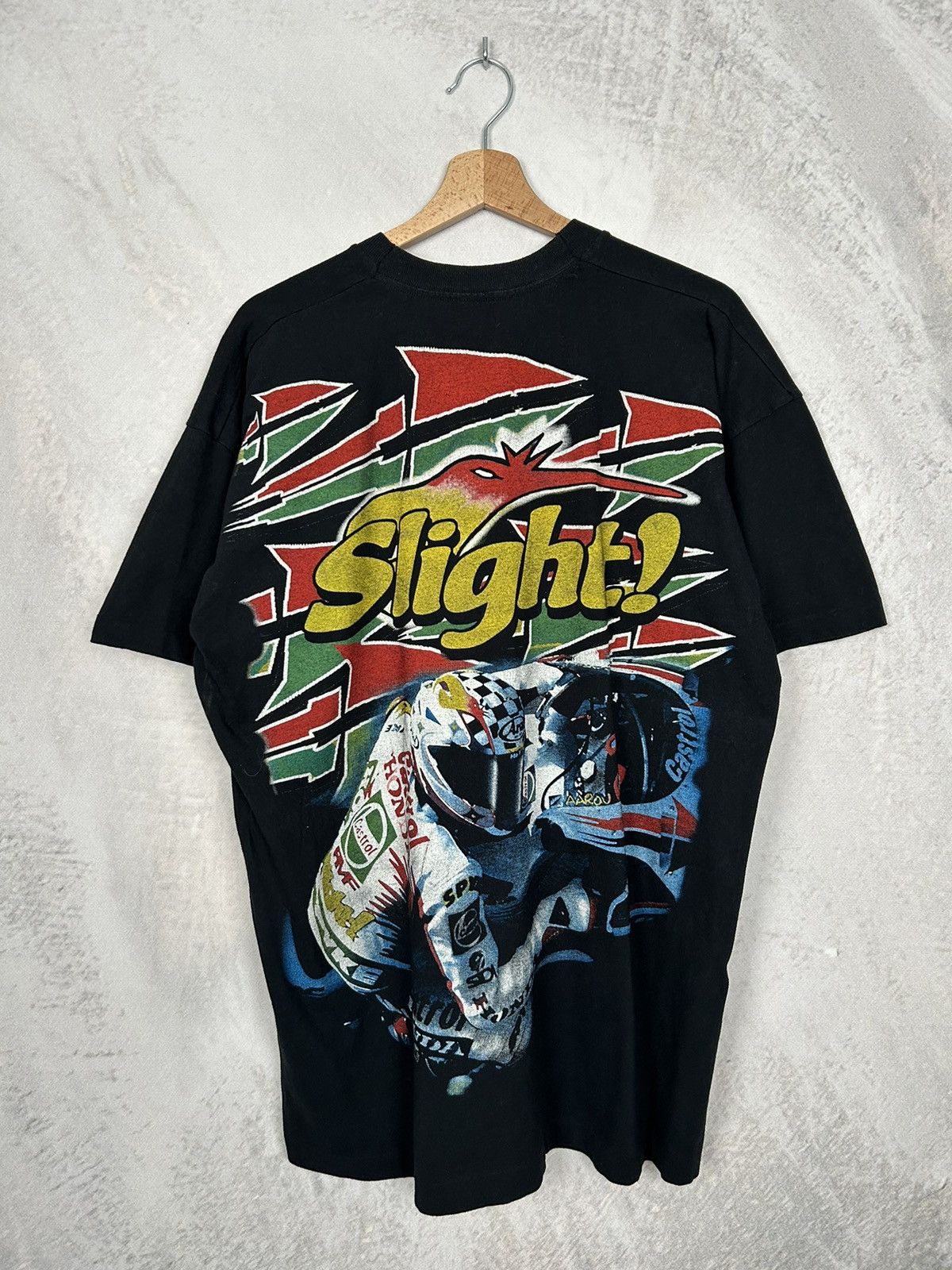 Vintage Vintage Ultra Rare AOP Aaron Slight Moto GP Racing Print Size US XL / EU 56 / 4 - 2 Thumbnail