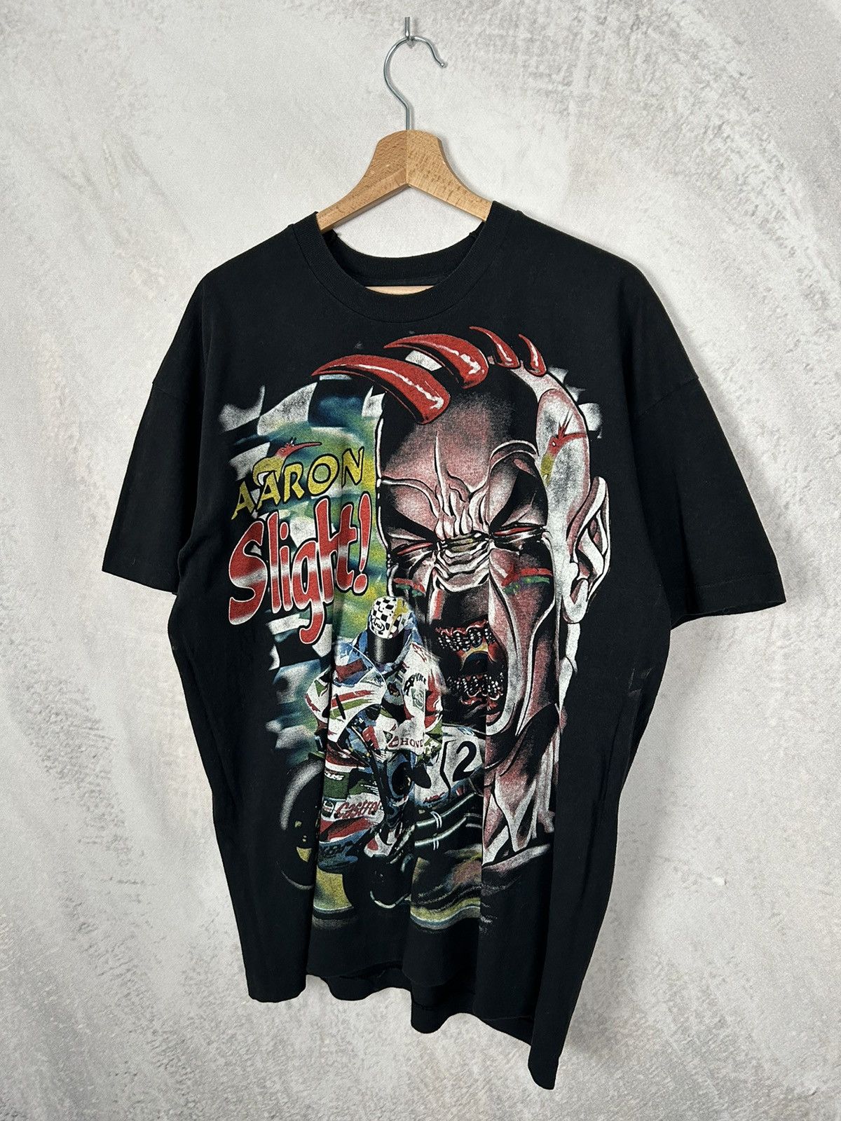 Vintage Vintage Ultra Rare AOP Aaron Slight Moto GP Racing Print Size US XL / EU 56 / 4 - 3 Thumbnail