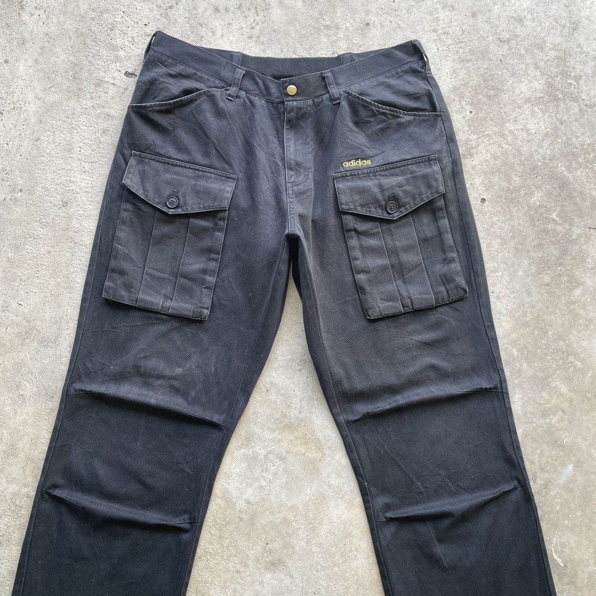 Adidas W34x31.5🔥 Adidas Bush Pocket Black Trousers Pants Casual Size US 34 / EU 50 - 3 Thumbnail