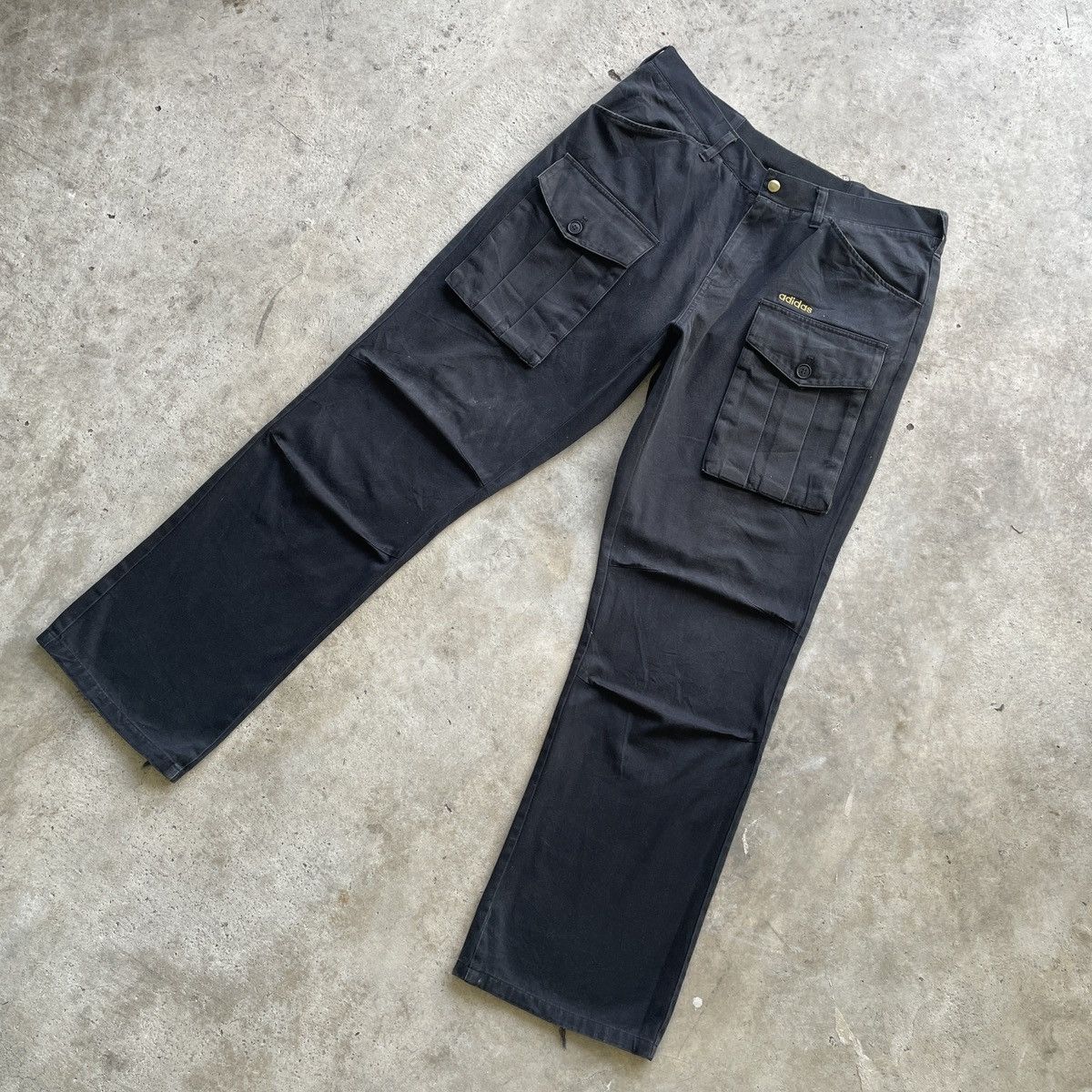 Adidas W34x31.5🔥 Adidas Bush Pocket Black Trousers Pants Casual Size US 34 / EU 50 - 2 Thumbnail
