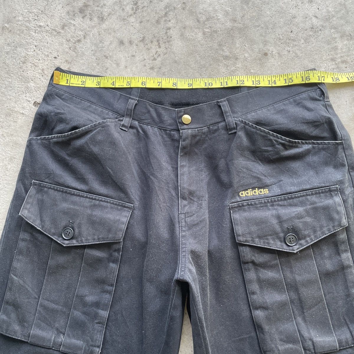 Adidas W34x31.5🔥 Adidas Bush Pocket Black Trousers Pants Casual Size US 34 / EU 50 - 5 Thumbnail