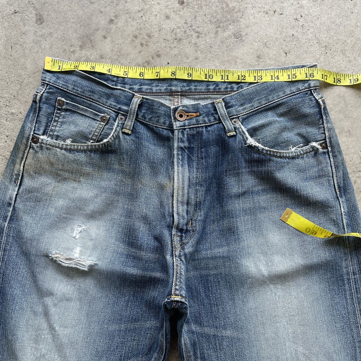 Japanese Brand Vintage Edwin 505 Orenge Tag Faded Denim Pants Distressed Size US 33 - 5 Thumbnail