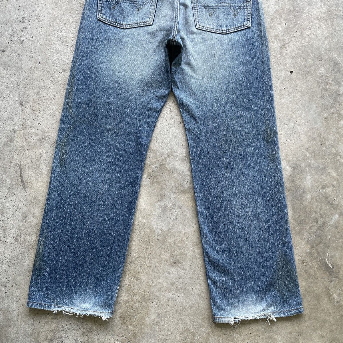 Japanese Brand Vintage Edwin 505 Orenge Tag Faded Denim Pants Distressed Size US 33 - 11 Thumbnail