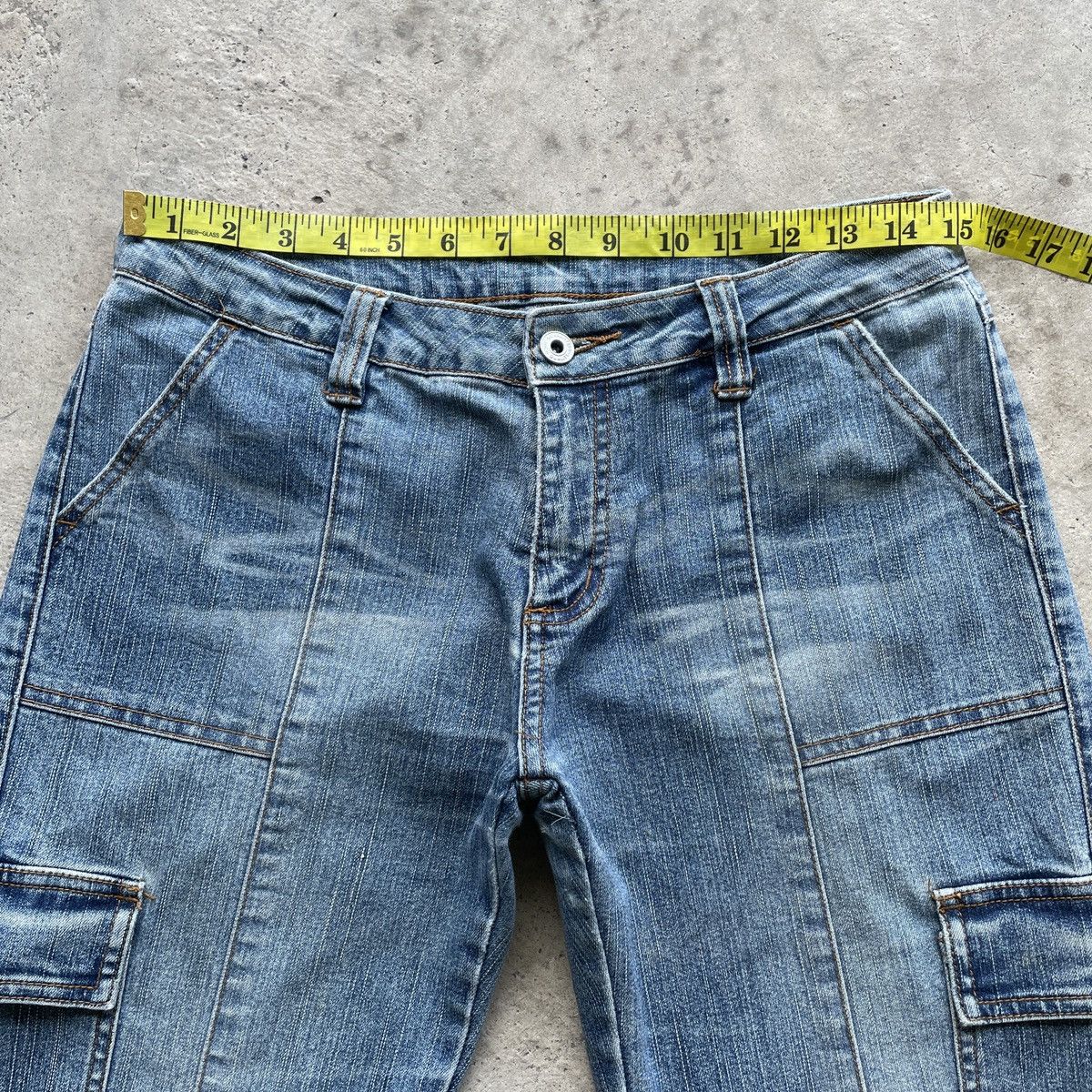 Japanese Brand W30🔥 Japanese Vintage Faded Denim Jeans Cargo Pants FLARE Size US 30 / EU 46 - 5 Thumbnail