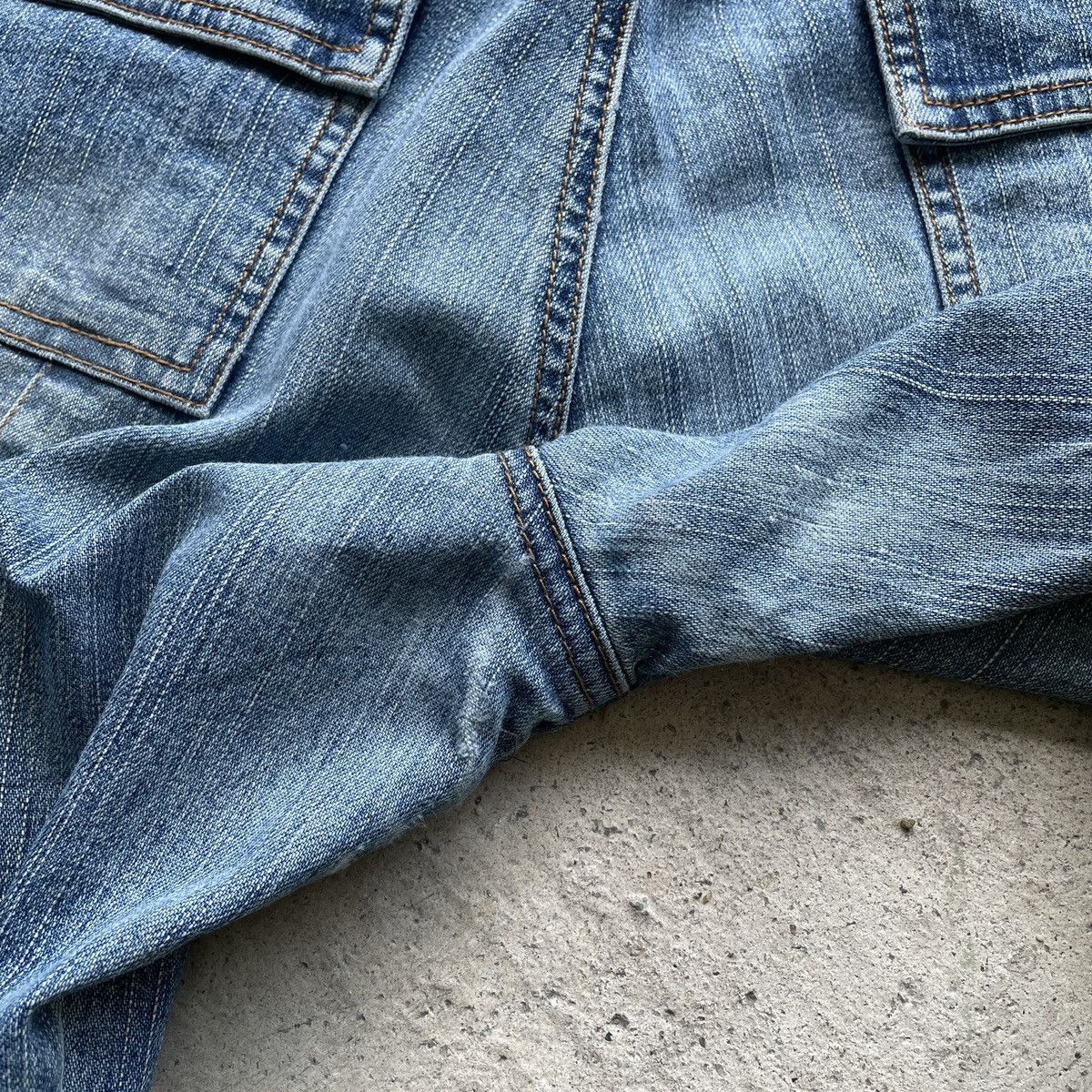 Japanese Brand W30🔥 Japanese Vintage Faded Denim Jeans Cargo Pants FLARE Size US 30 / EU 46 - 7 Thumbnail