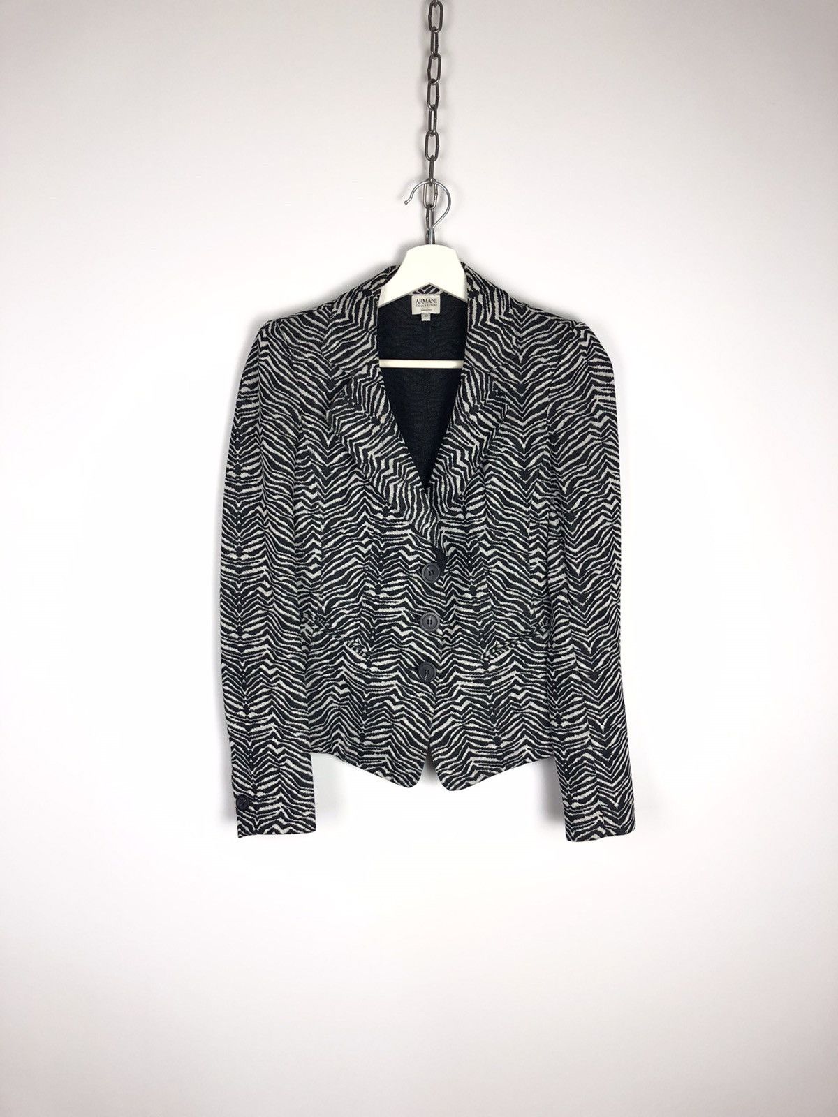 Armani Armani Collezioni Italy Ladies’ Zebra Blazer Jacket Size 40 Size S / US 4 / IT 40 - 1 Thumbnail