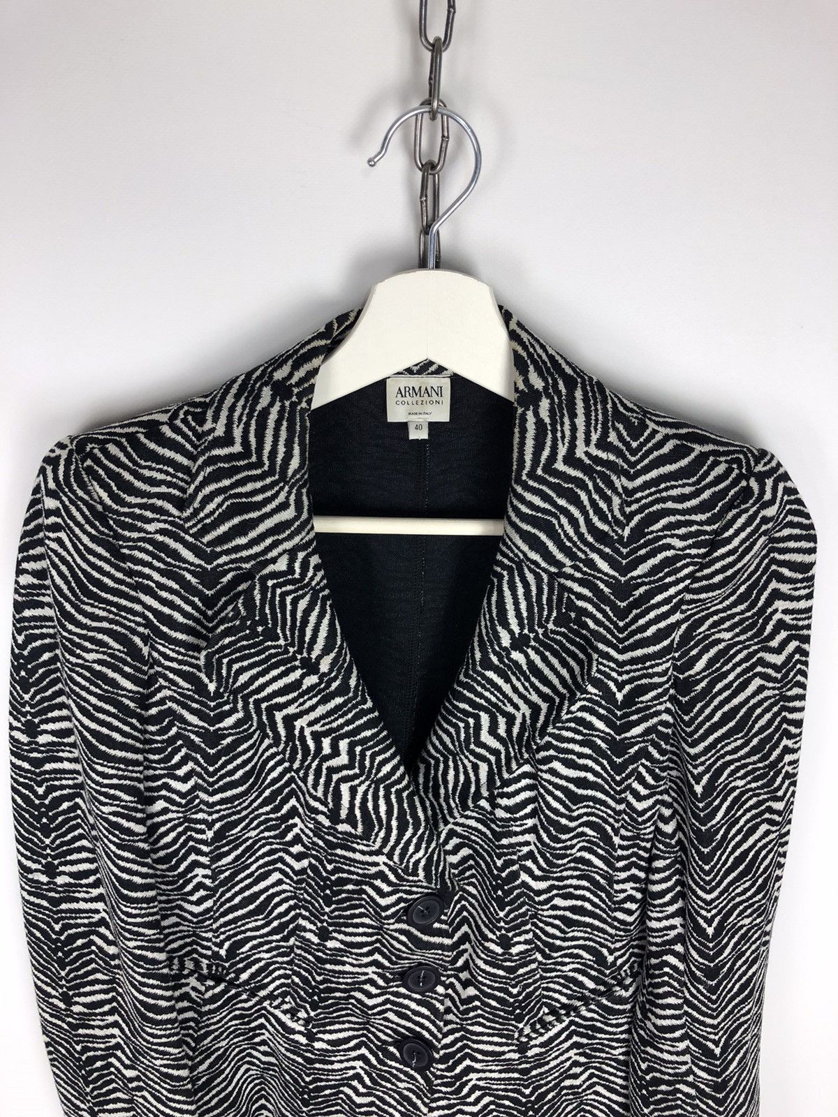 Armani Armani Collezioni Italy Ladies’ Zebra Blazer Jacket Size 40 Size S / US 4 / IT 40 - 2 Thumbnail
