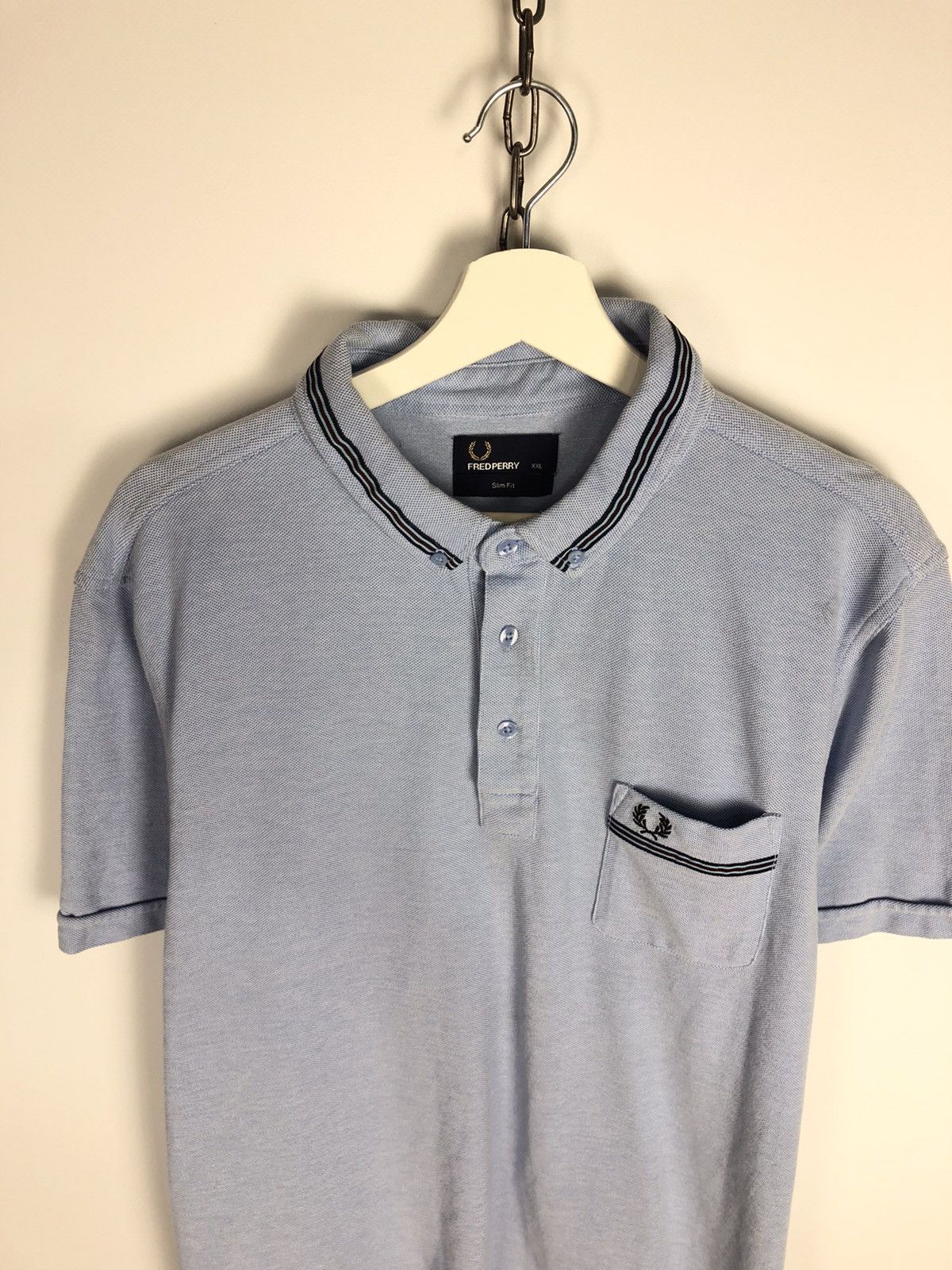 Fred Perry Fred Perry Basic Polo T-Shirt Slim Fit Blue Size XXL Size US XXL / EU 58 / 5 - 2 Thumbnail