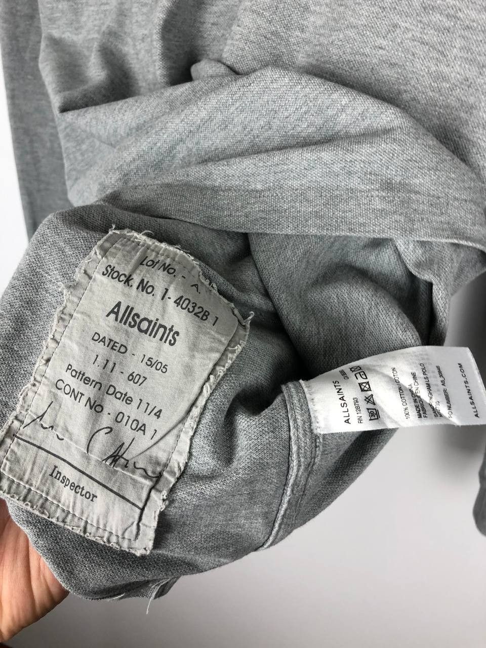 Allsaints AllSaints Long Sleeve Pullover Gray Polo size XS Logo Size US XS / EU 42 / 0 - 8 Thumbnail