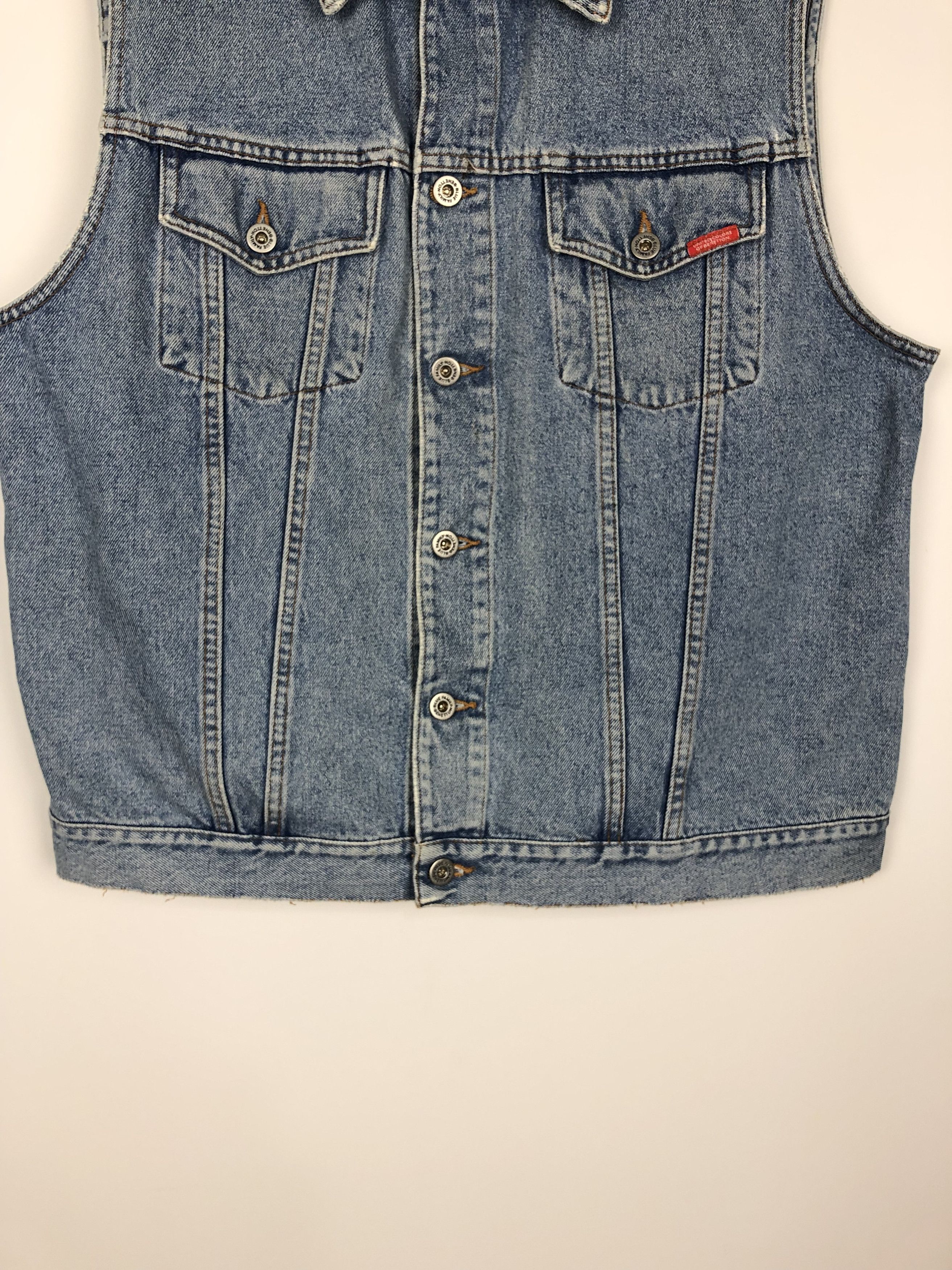 Benetton United Colors of Benetton Denim Jeans Vest VTGPerfect Size US L / EU 52-54 / 3 - 3 Thumbnail