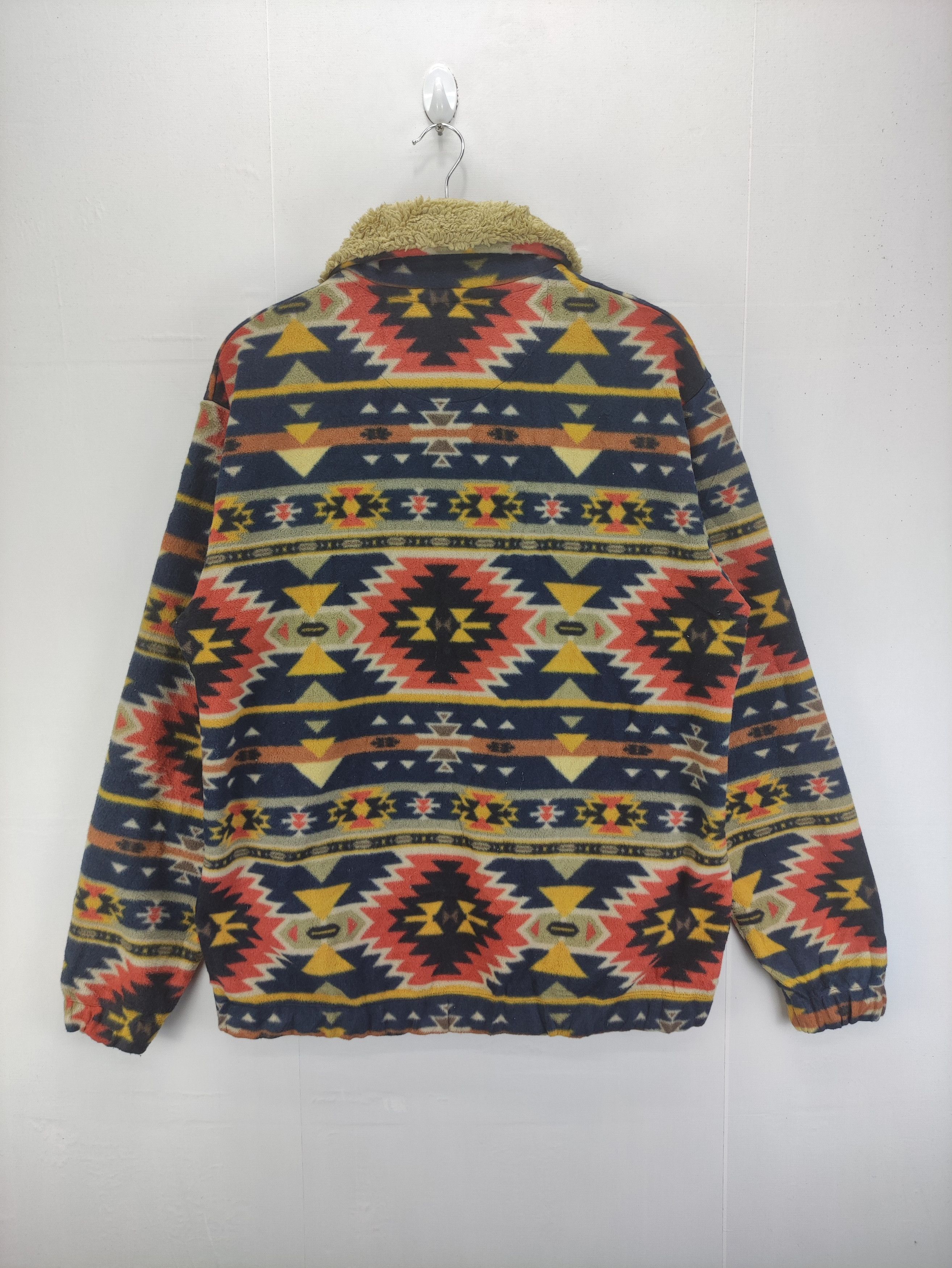 Zara Vintage Zara Native Pattern Sweater Half Zipper Size US L / EU 52-54 / 3 - 6 Thumbnail