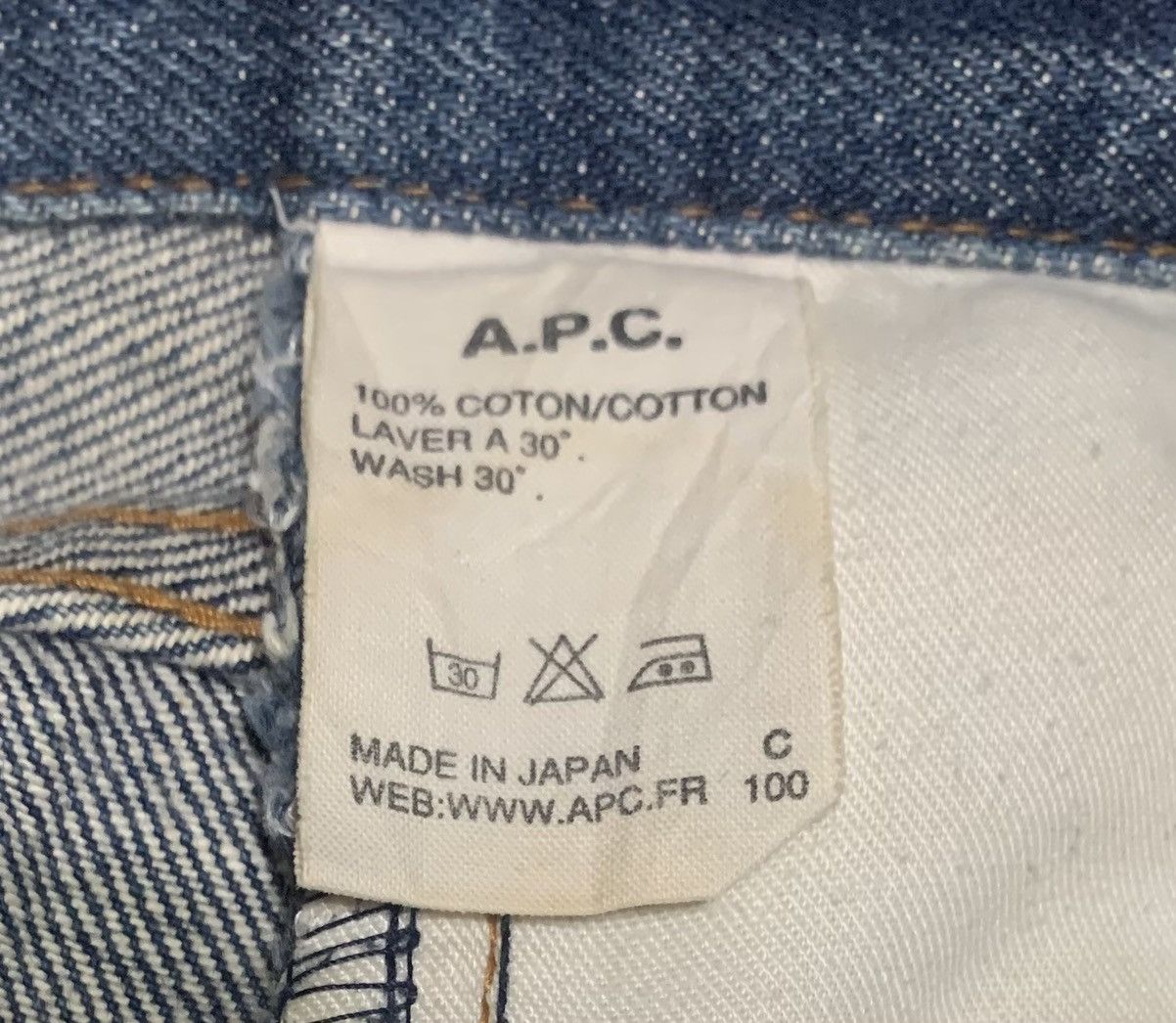 A.P.C. Vintage Japanese Brand A.P.C Rue De Fleurus Paris Jeans Size US 30 / EU 46 - 8 Thumbnail