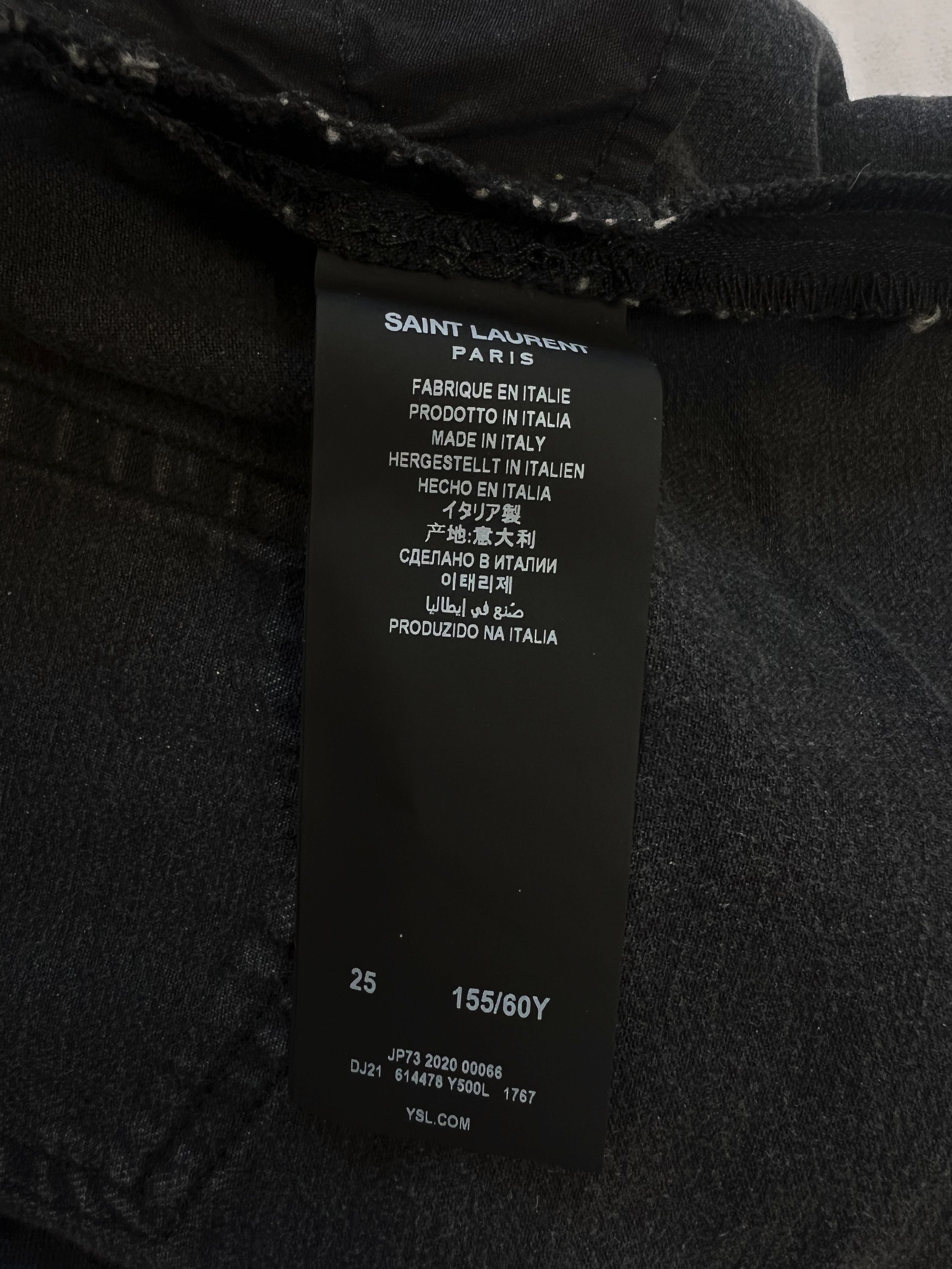 Saint Laurent Paris ⚡️QUICK SALE⚡️2020 Saint Laurent D04 Black Washed Jeans Size 25" / US 0 / IT 36 - 5 Thumbnail