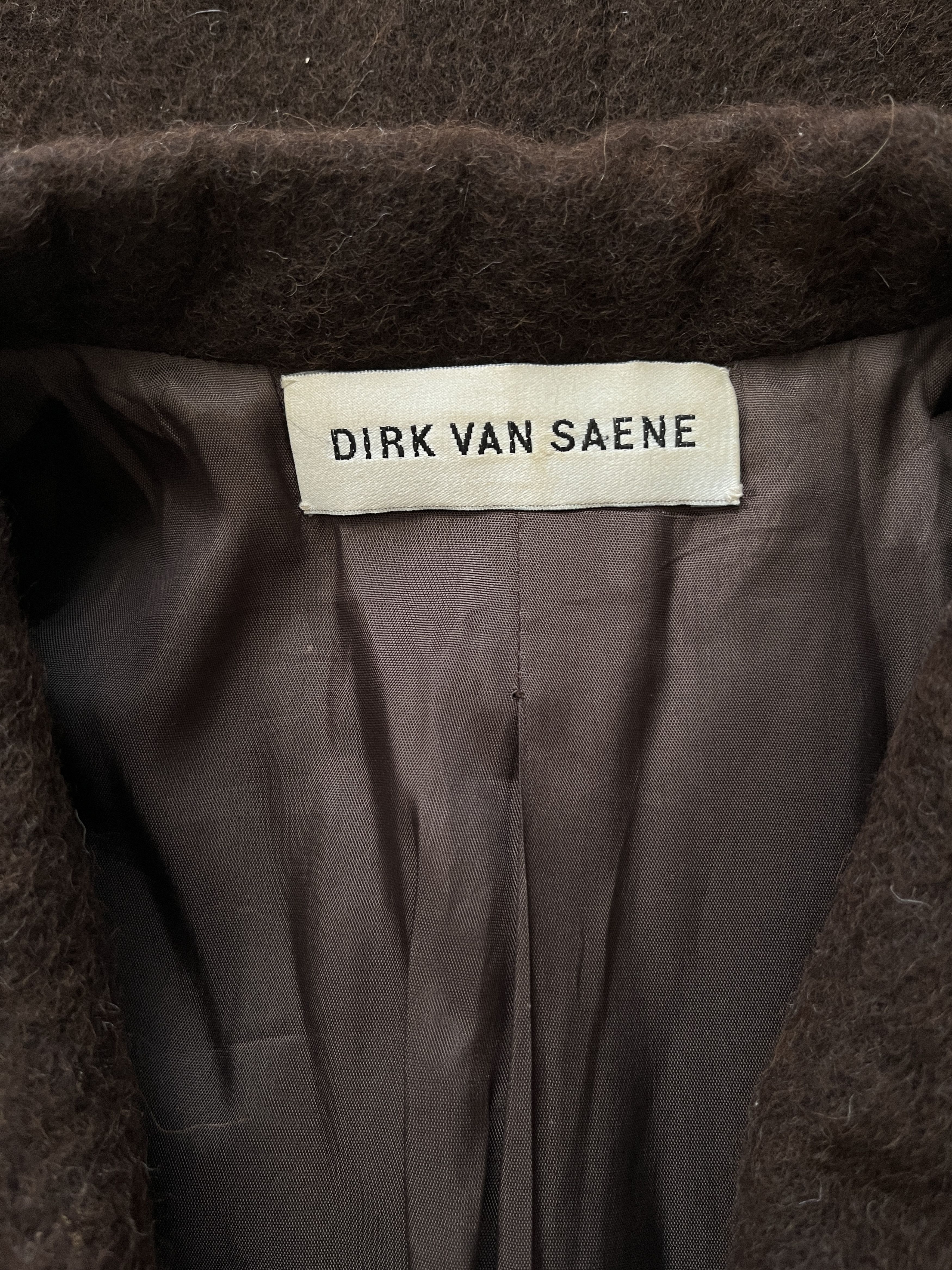 Dirk Van Saene ⚡️QUICK SALE⚡️1990's Dirk Van Saene Brown Alpaca Jacket Coat Size M / US 6-8 / IT 42-44 - 3 Thumbnail