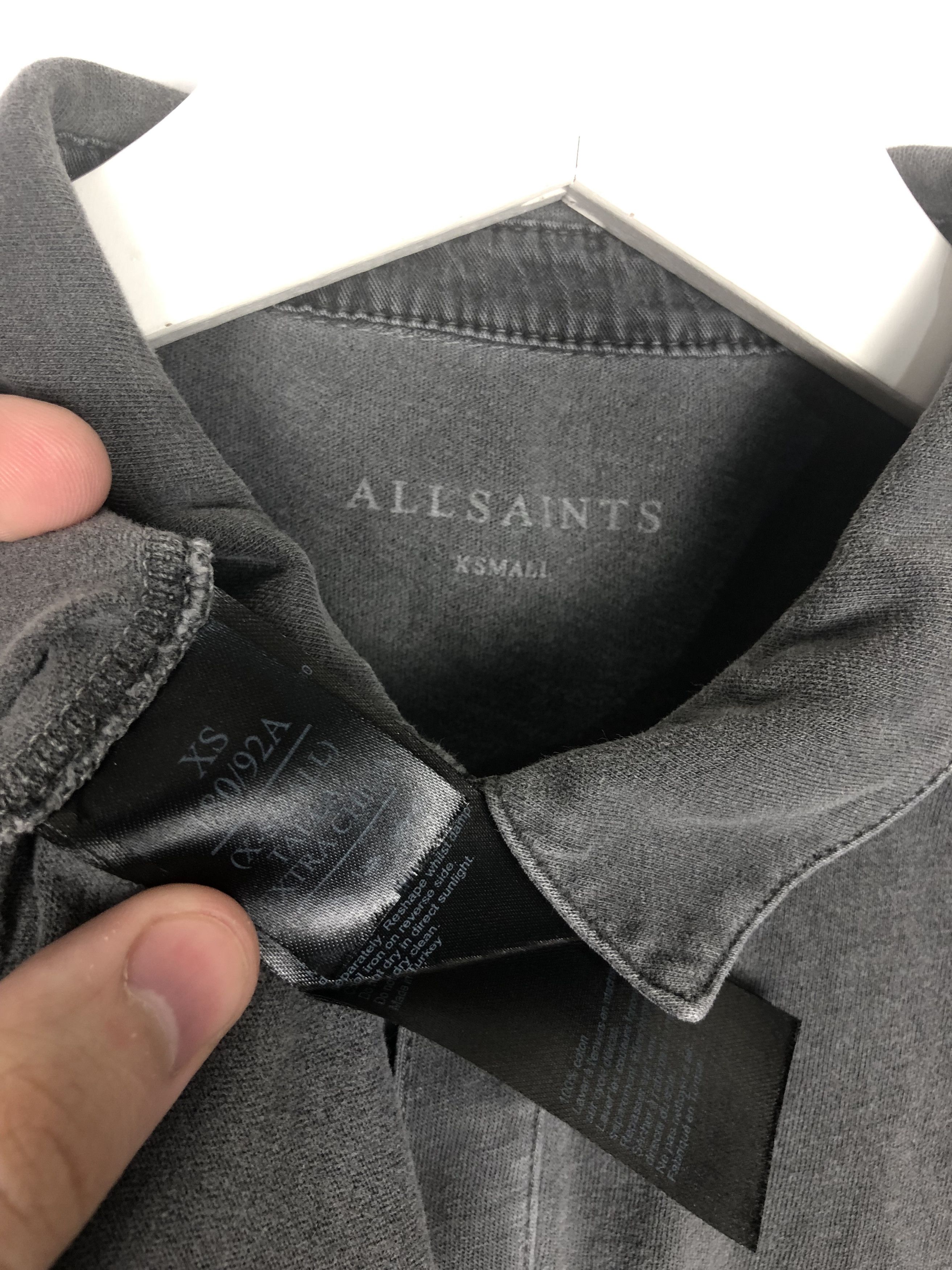 Allsaints All Saints Basic T-Shirt Polo Gray Size XS Size US XS / EU 42 / 0 - 8 Thumbnail