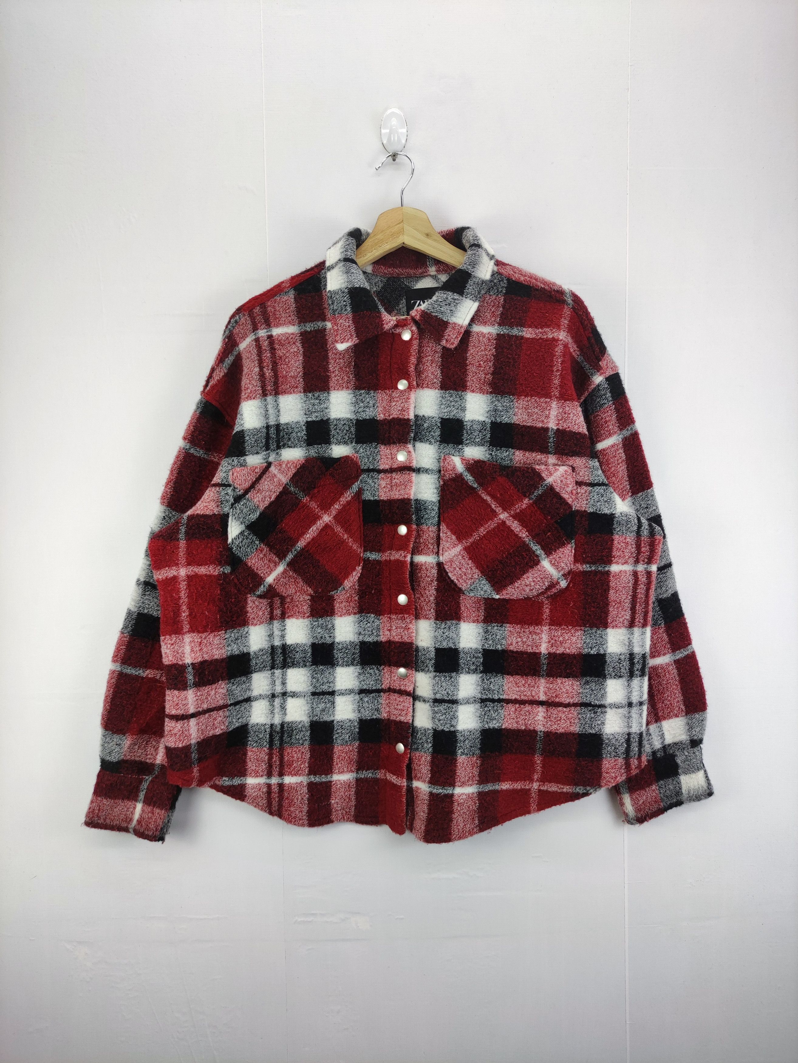 Zara Zara Fleece Snap Button Flannel Size US XXL / EU 58 / 5 - 1 Thumbnail