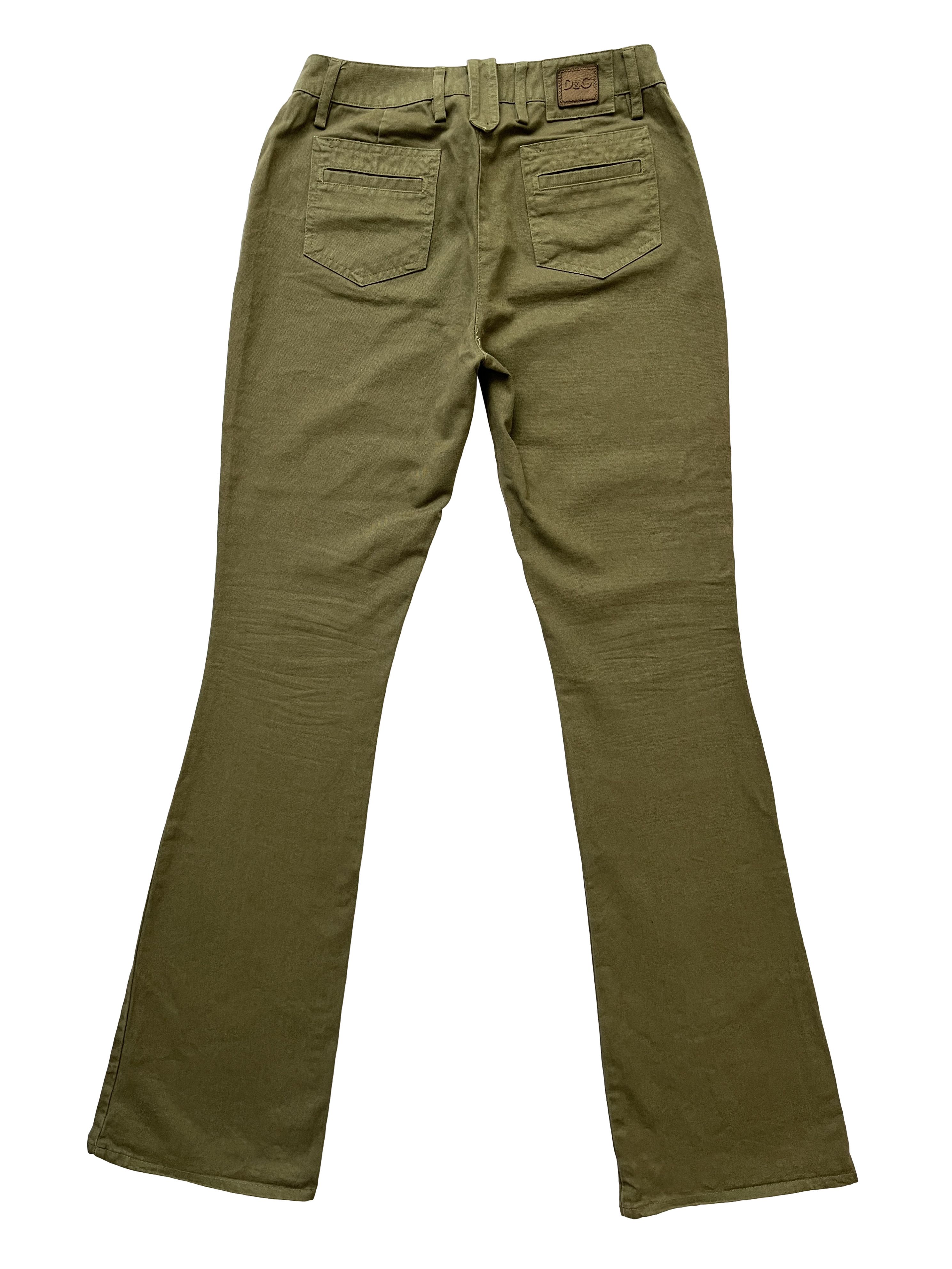 Dolce & Gabbana ⚡️QUICK SALE⚡️Dolce & Gabbana Olive Boot-Cut Pants Trousers Size 27" / US 4 / IT 40 - 2 Thumbnail